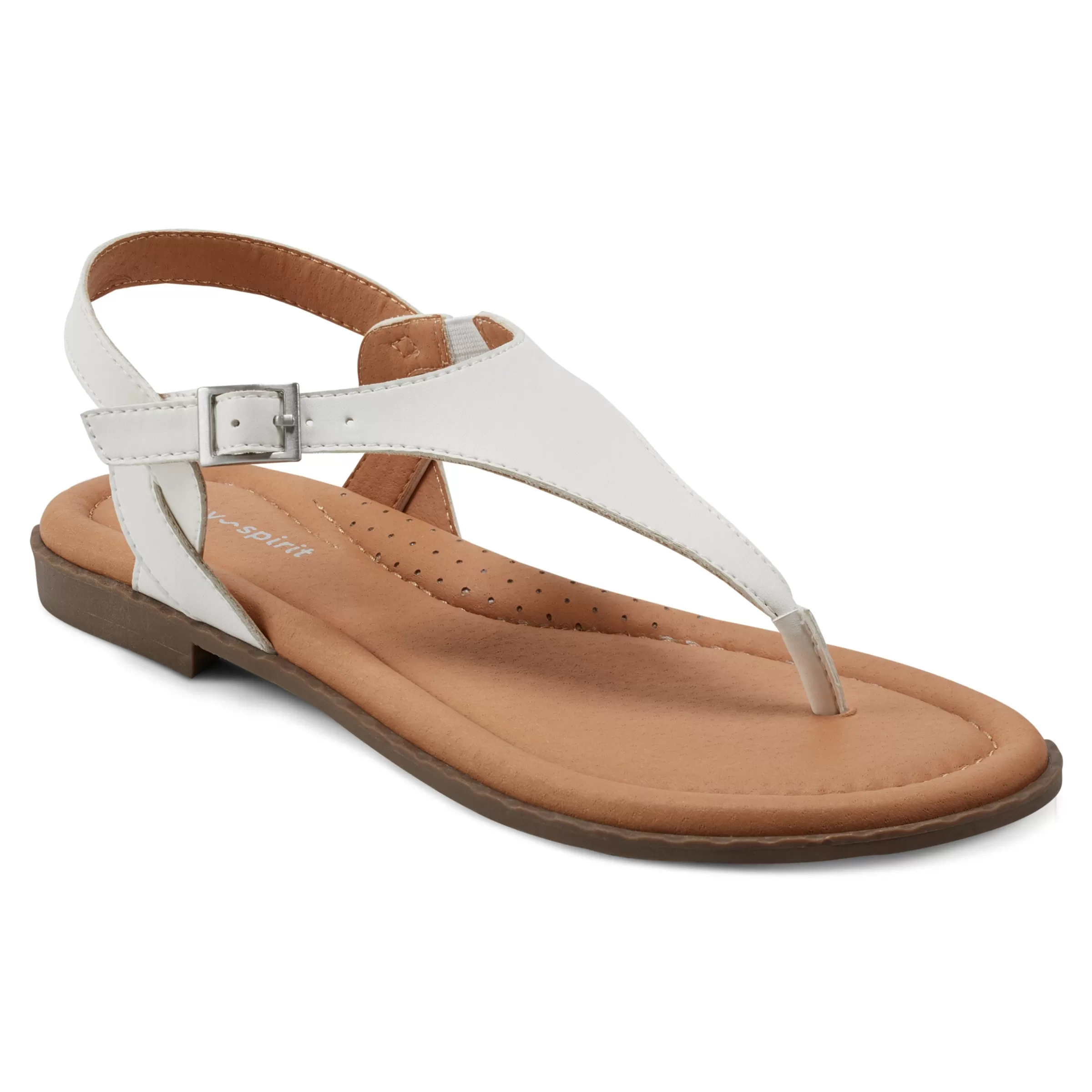 Casual | Flats-Easy Spirit Revan Flat Sandals White