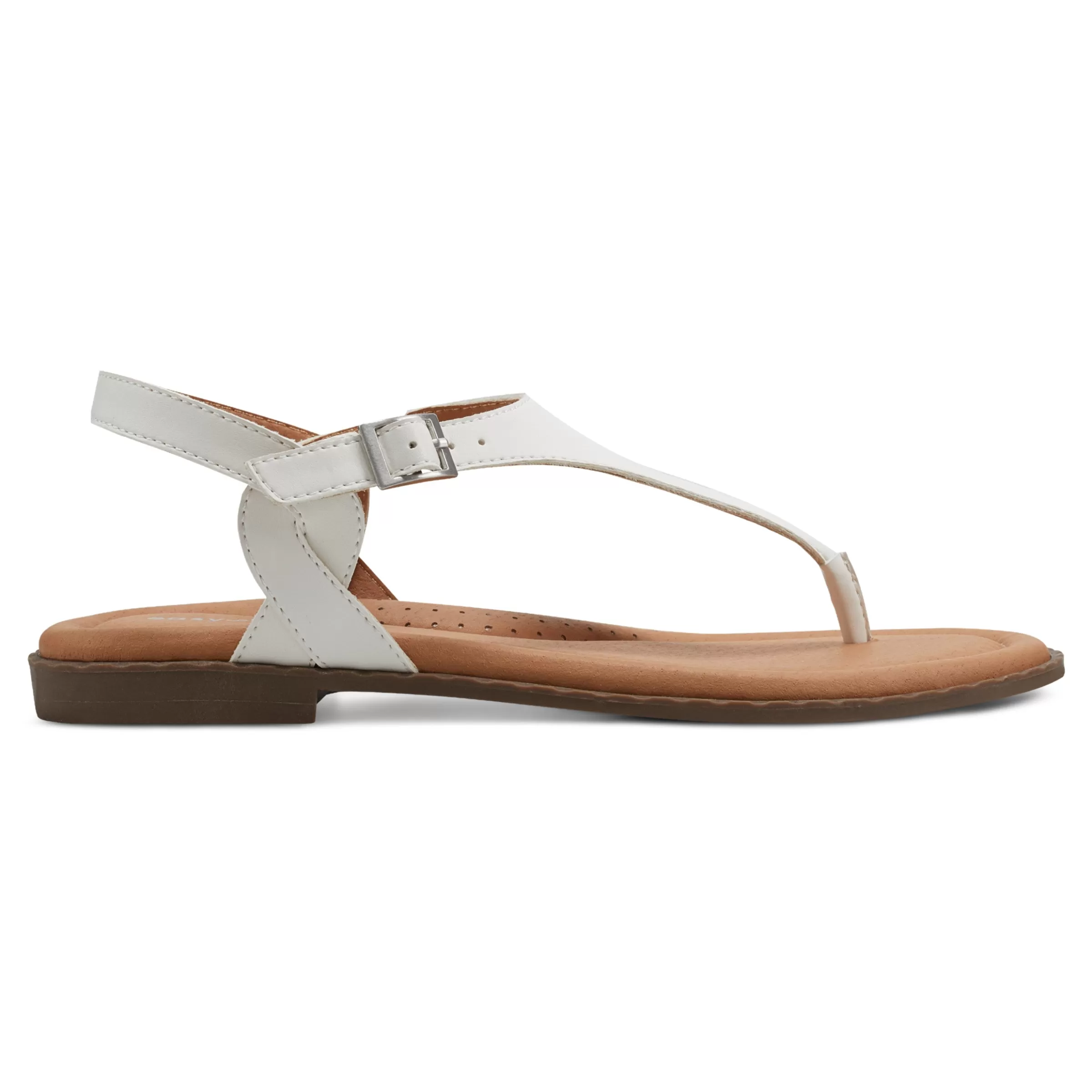 Casual | Flats-Easy Spirit Revan Flat Sandals White