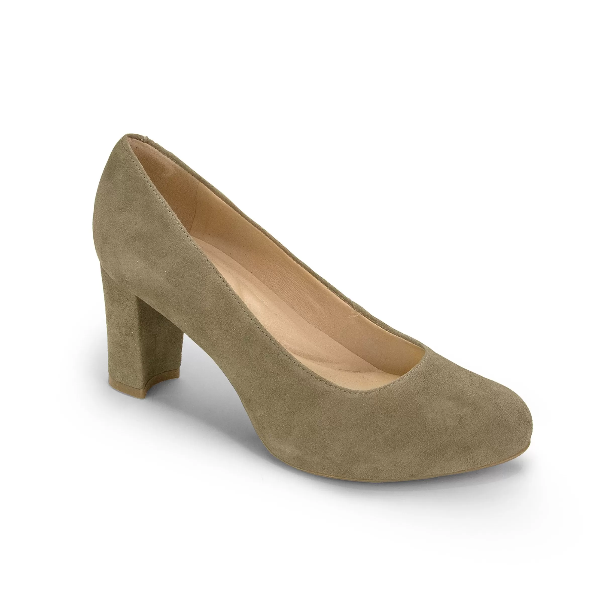 Mid Heels | eFlex-Easy Spirit Riley Hidden Platform Pumps Taupe Suede