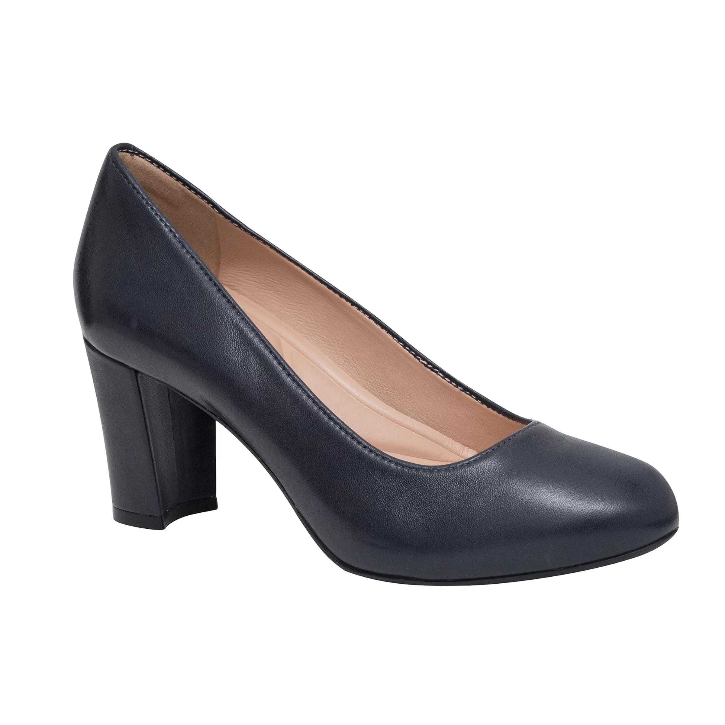 Mid Heels | eFlex-Easy Spirit Riley Hidden Platform Pumps Navy Leather