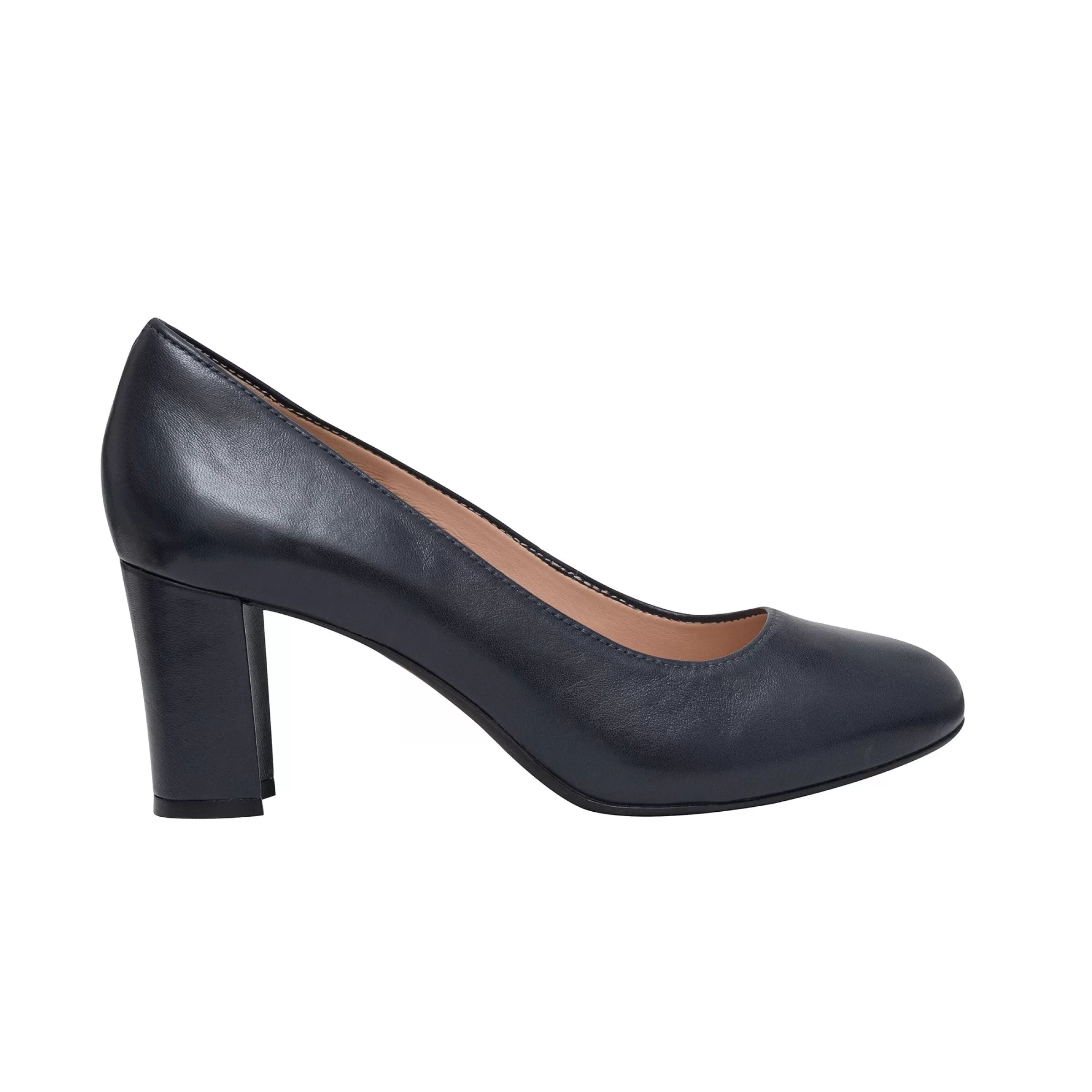 Mid Heels | eFlex-Easy Spirit Riley Hidden Platform Pumps Navy Leather