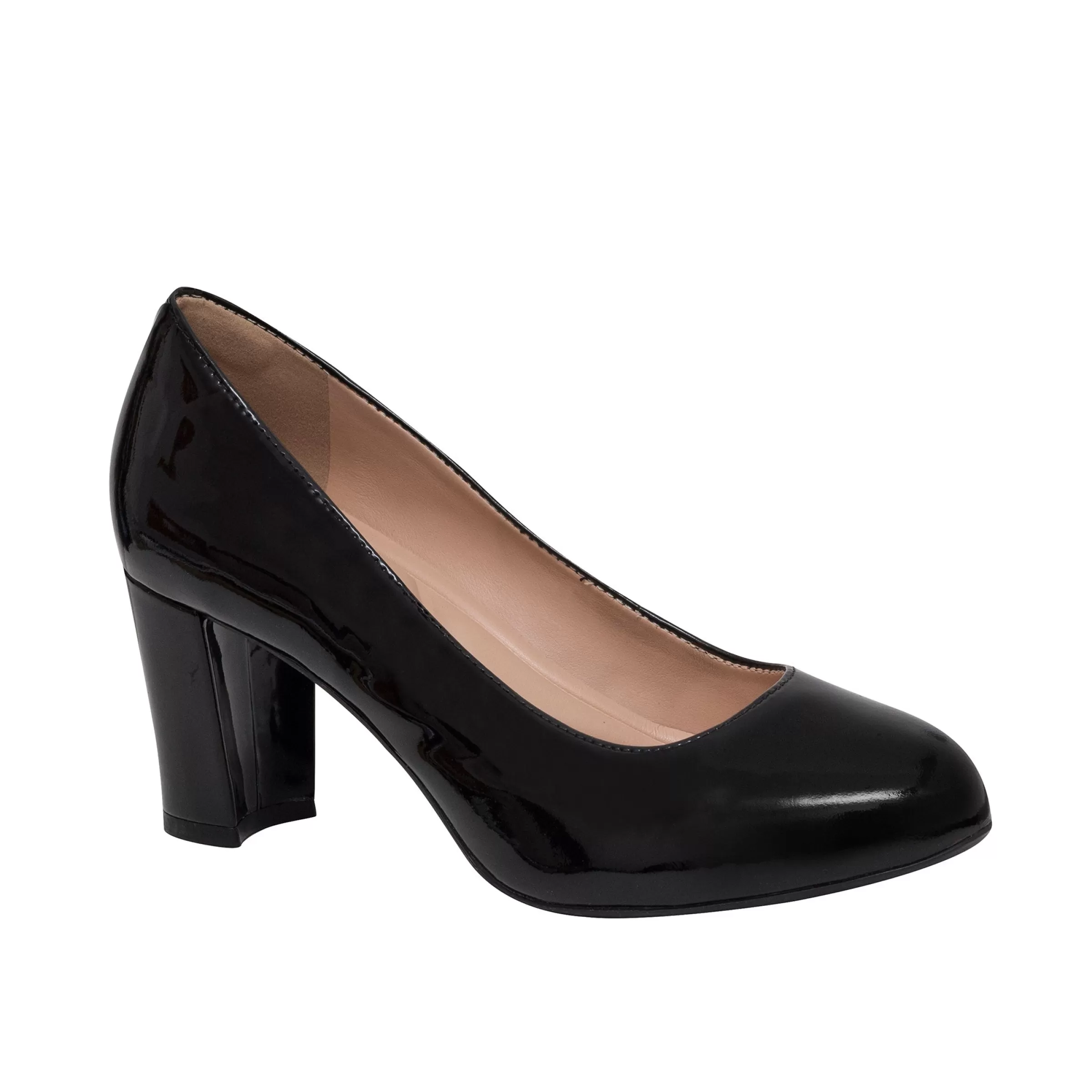 Mid Heels | eFlex-Easy Spirit Riley Hidden Platform Pumps Black Patent