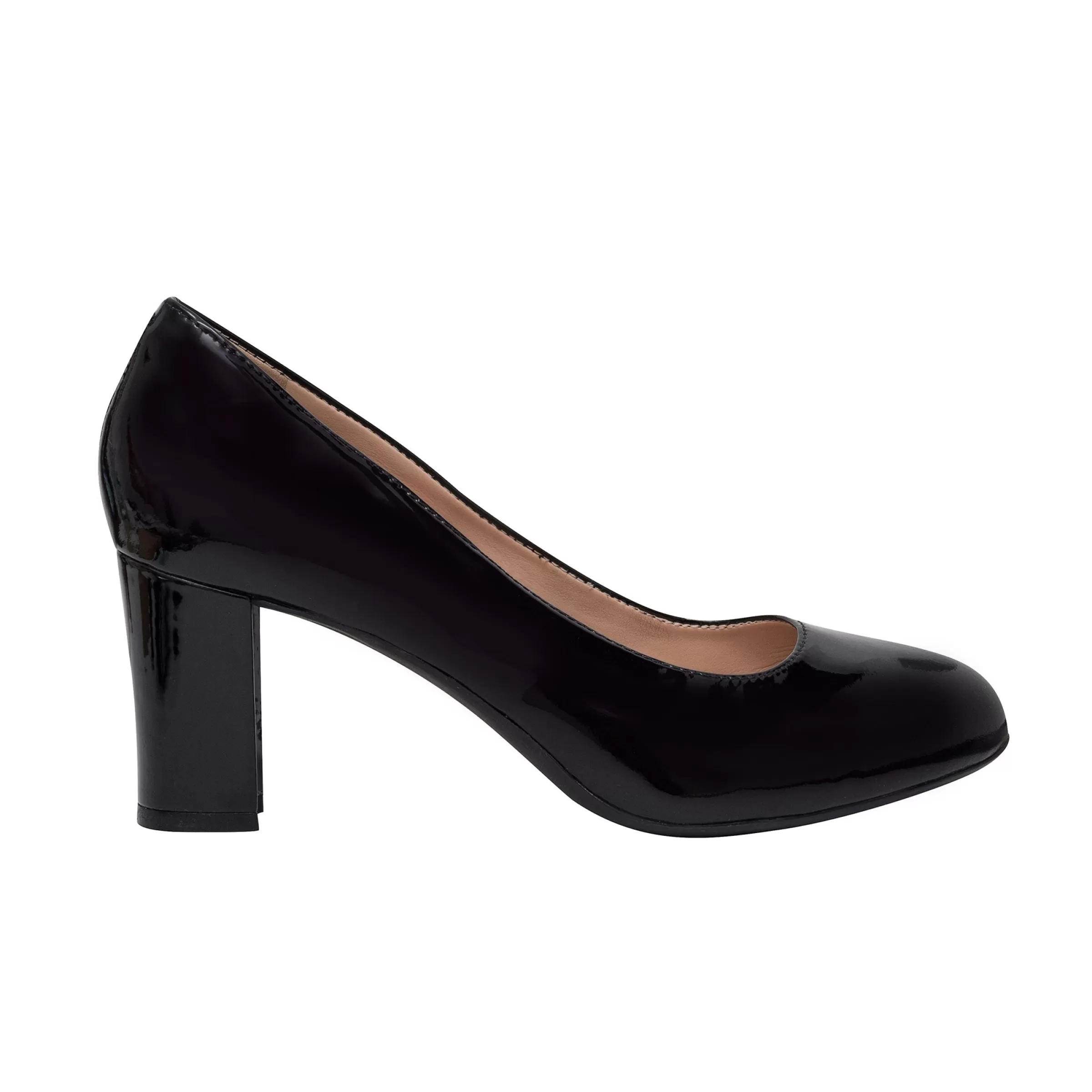 Mid Heels | eFlex-Easy Spirit Riley Hidden Platform Pumps Black Patent