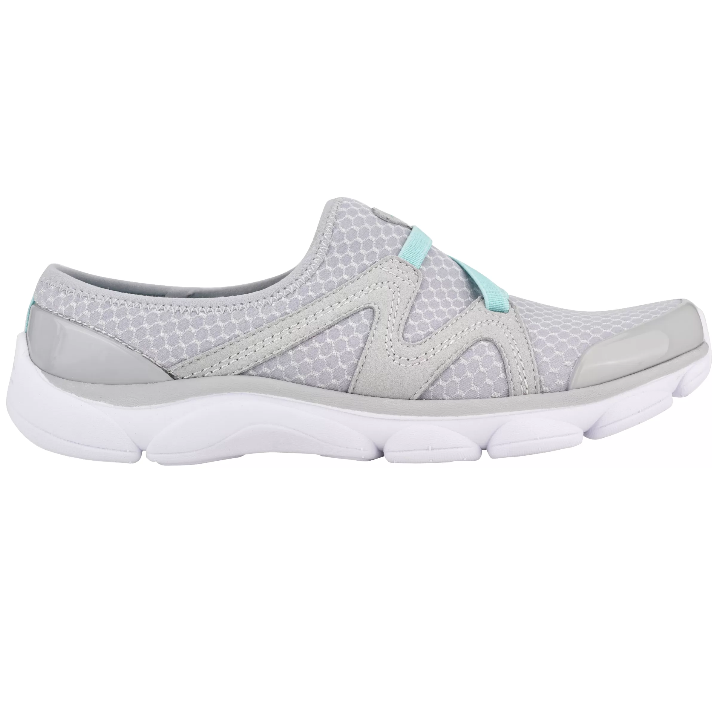 e360 | Riptide Clogs-Easy Spirit Riptide Clogs Light Grey Fabric