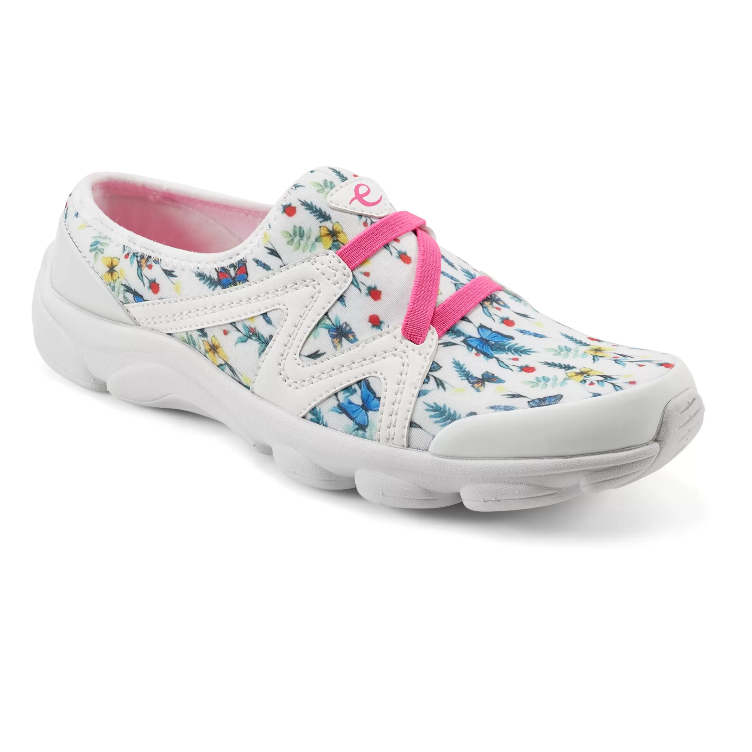 e360 | Riptide Clogs-Easy Spirit Riptide Clogs White Multi Butterfly Floral