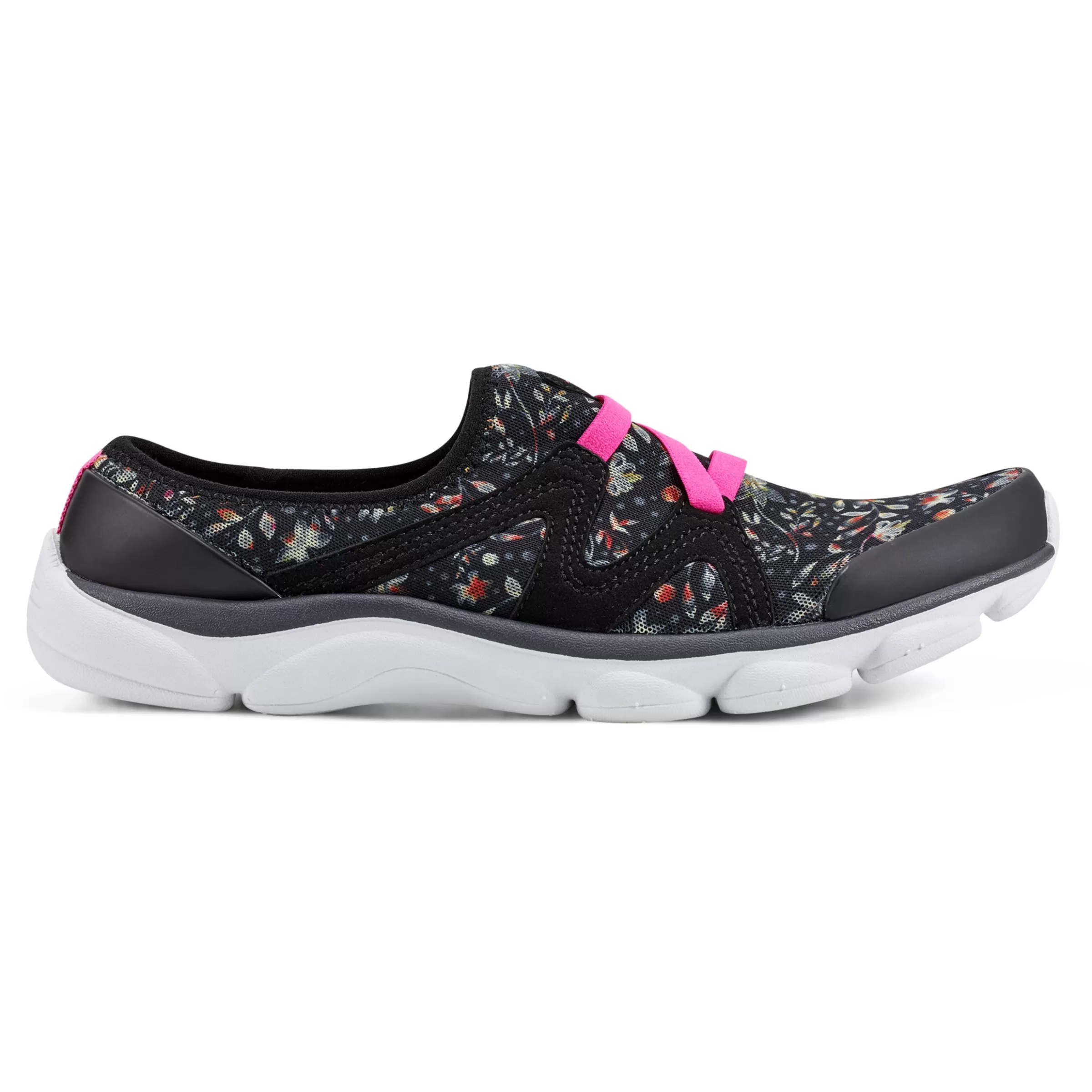 e360 | Riptide Clogs-Easy Spirit Riptide Clogs Black Floral