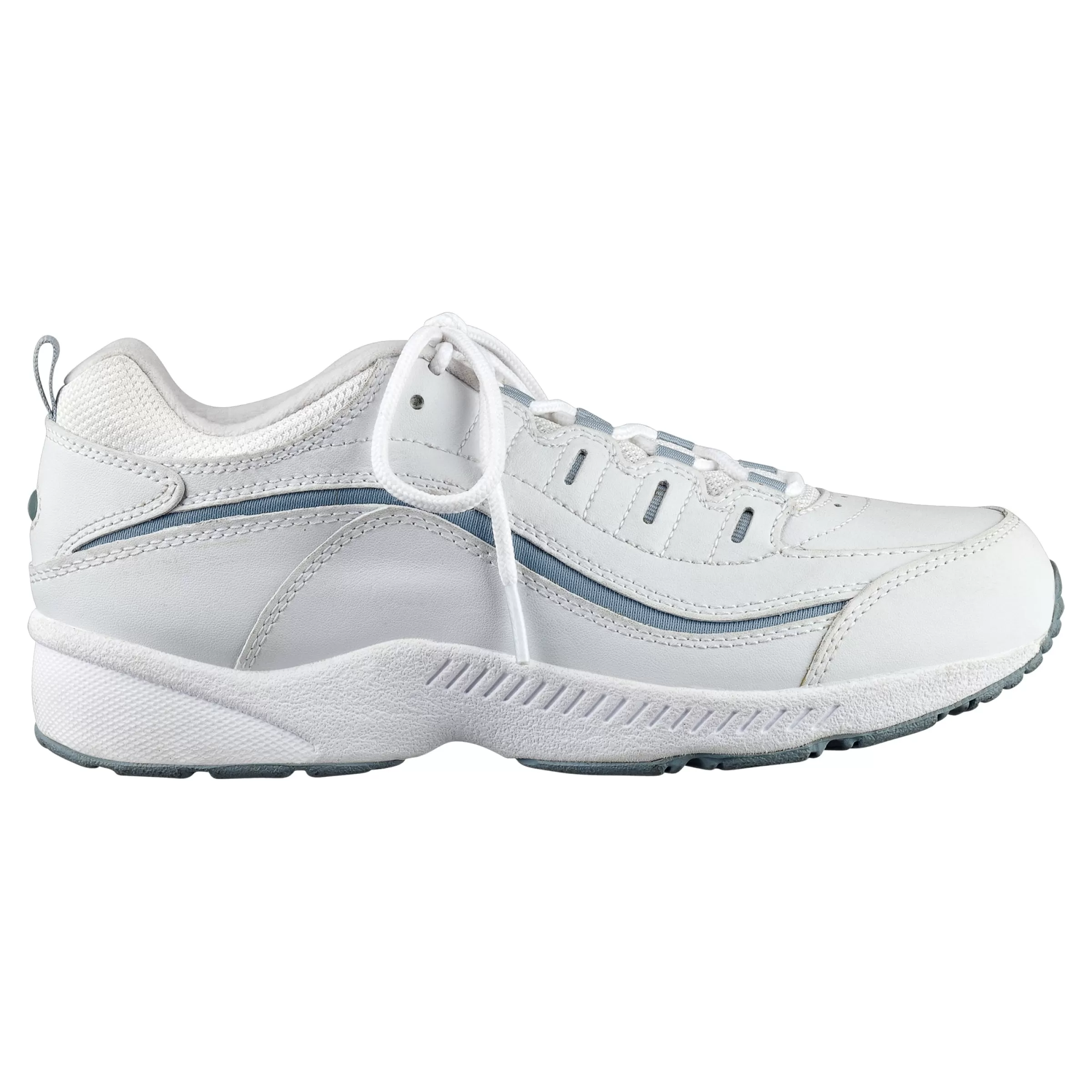 Romy Walking Shoes | Romy-Easy Spirit Romy Leather Walking Shoes White/Grey Leather