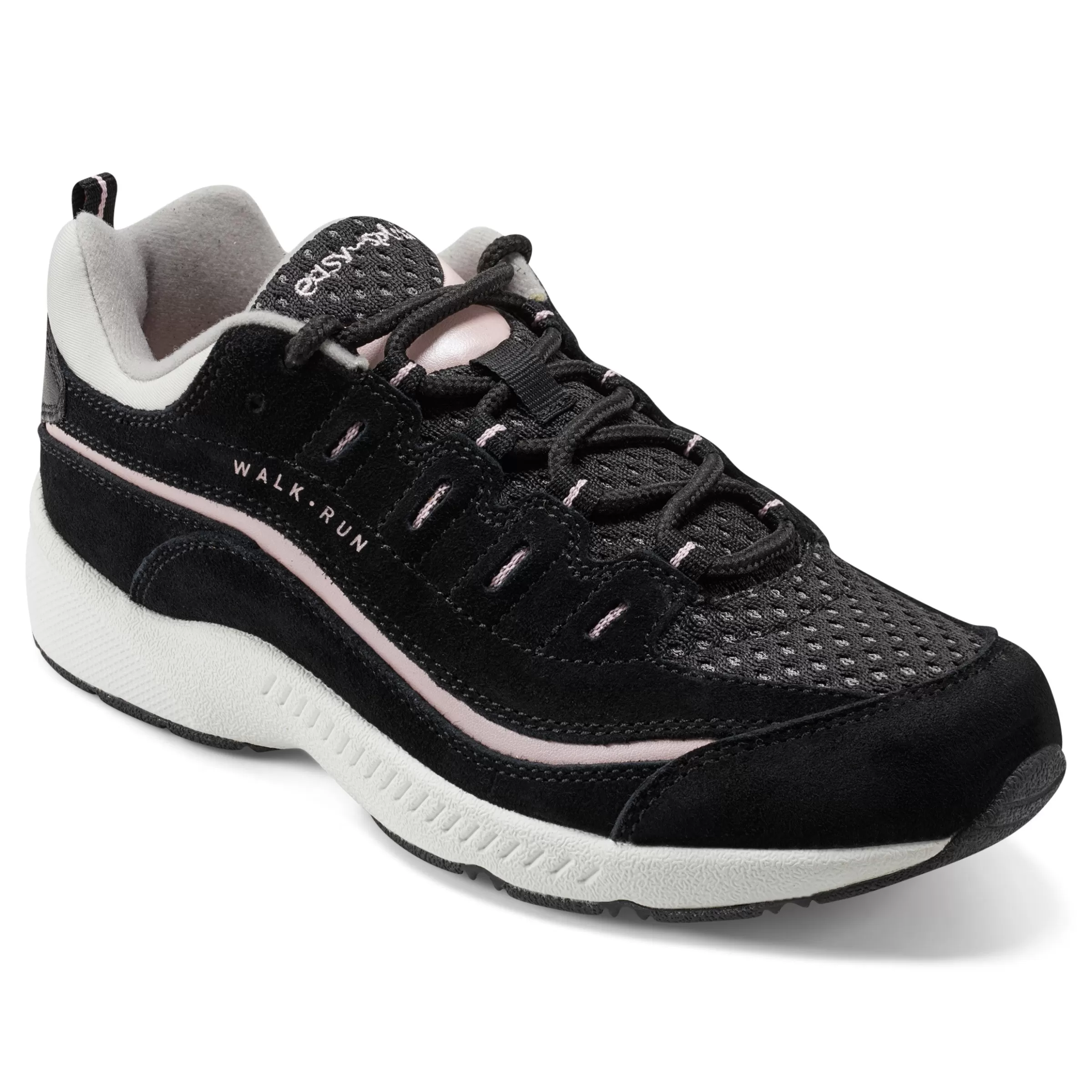 Romy & Friends | Romy Walking Shoes-Easy Spirit Romy Walking Shoes Black/Peach Mesh