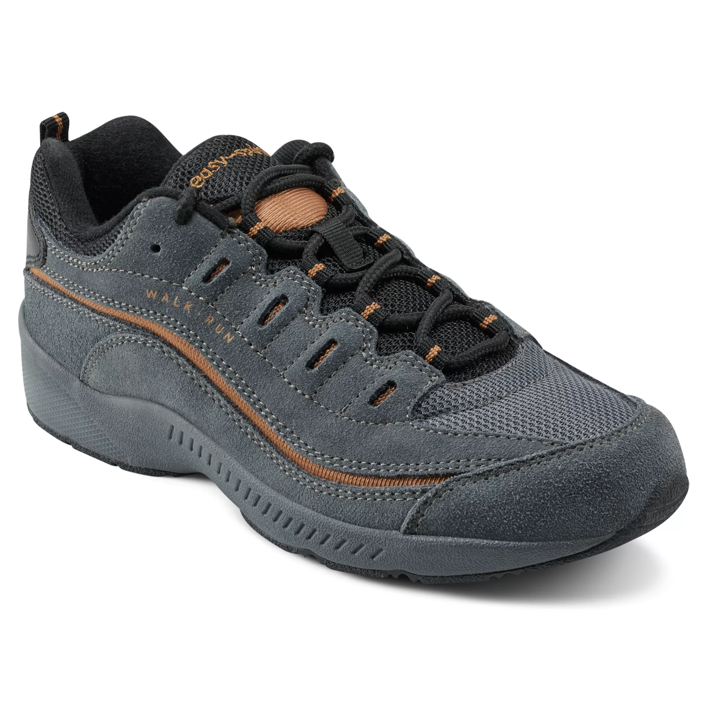 Romy & Friends | Romy Walking Shoes-Easy Spirit Romy Walking Shoes Grey Suede/Bronze