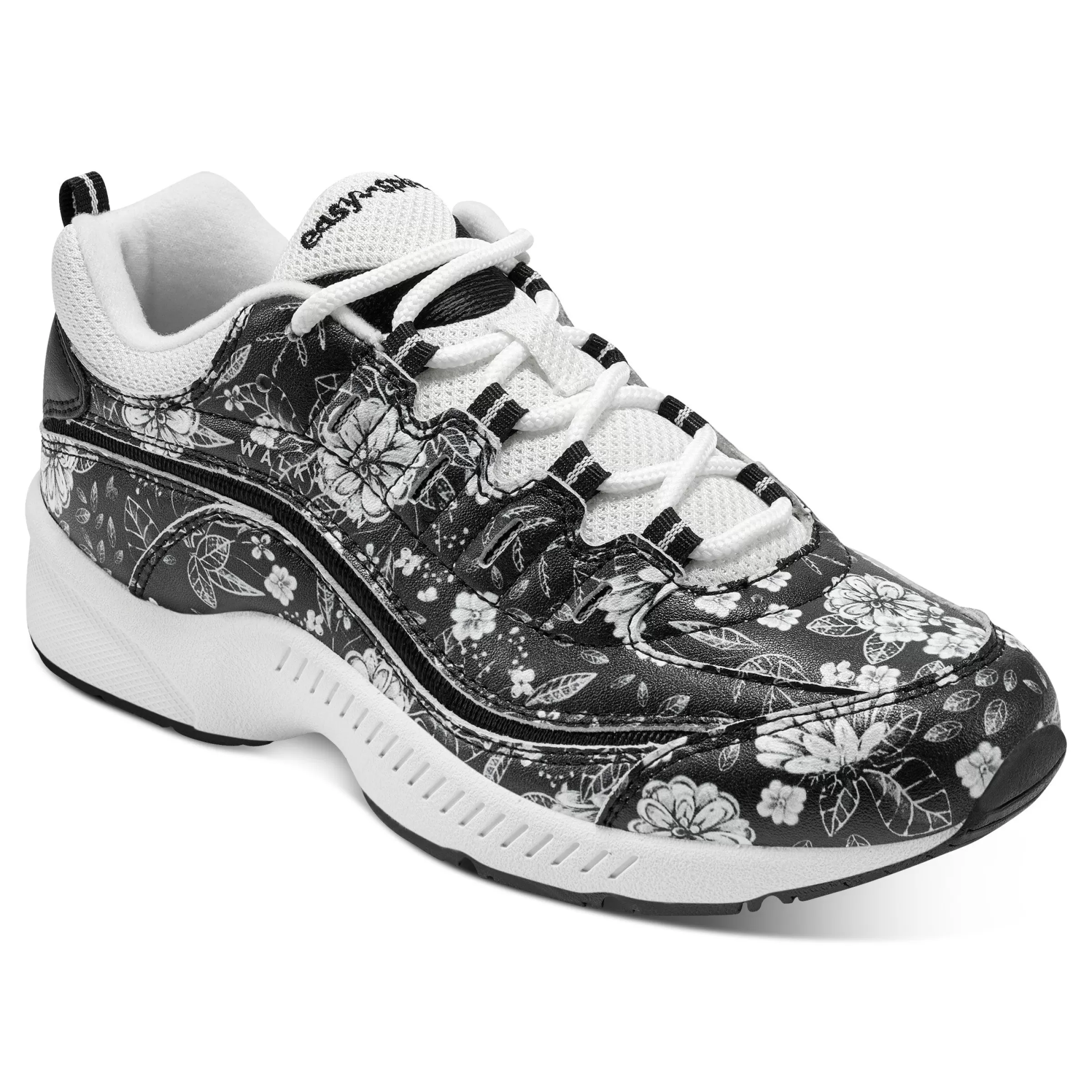 Romy & Friends | Romy Walking Shoes-Easy Spirit Romy Walking Shoes Black/White Floral