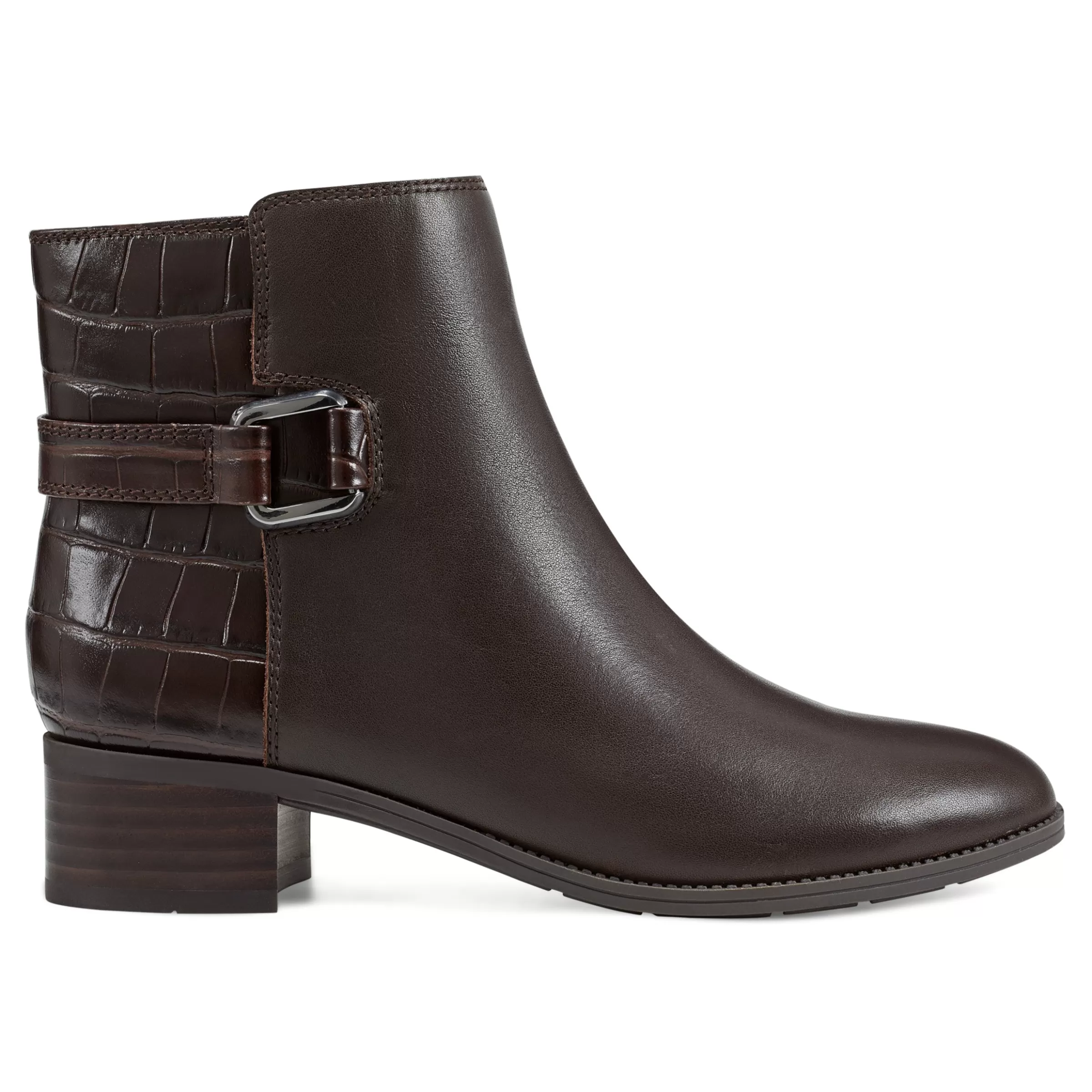 eFlex | eFlex-Easy Spirit Sahara Casual Booties Brown Leather