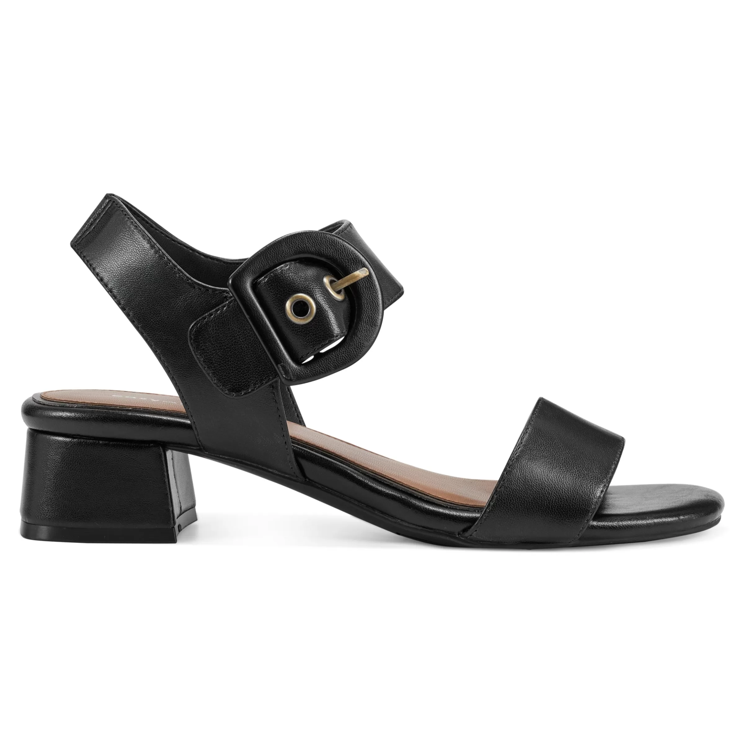 Dress | Sandals-Easy Spirit Selina Heeled Sandals Black Leather