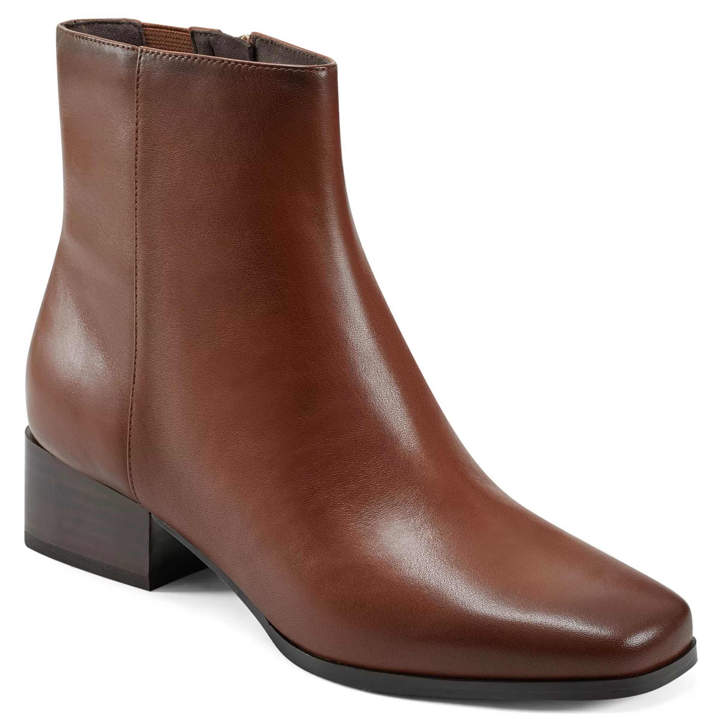 eFlex | eFlex-Easy Spirit Sidney Dress Booties Brown Leather