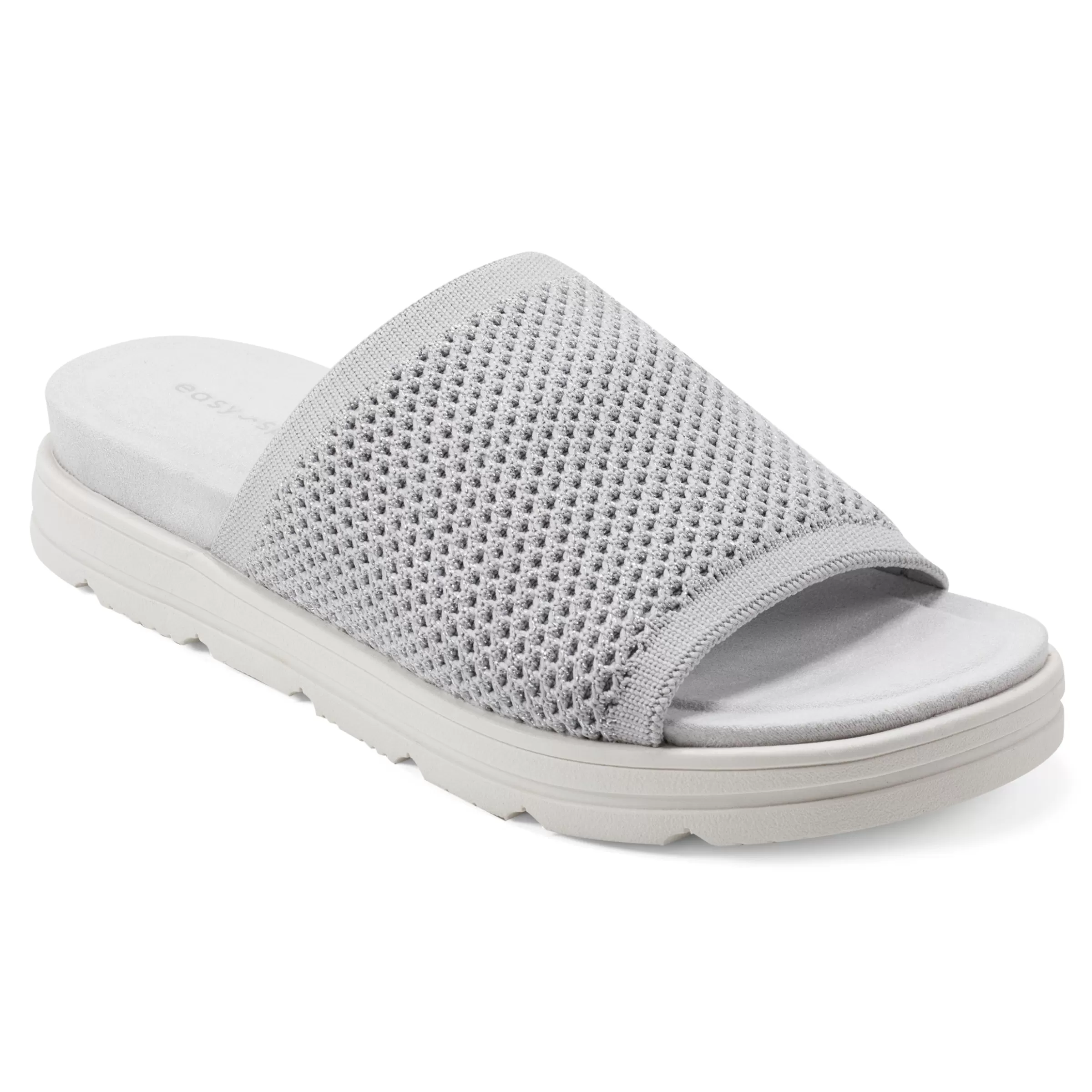 Casual | Flats-Easy Spirit Siena Flat Slide Sandals Light Grey