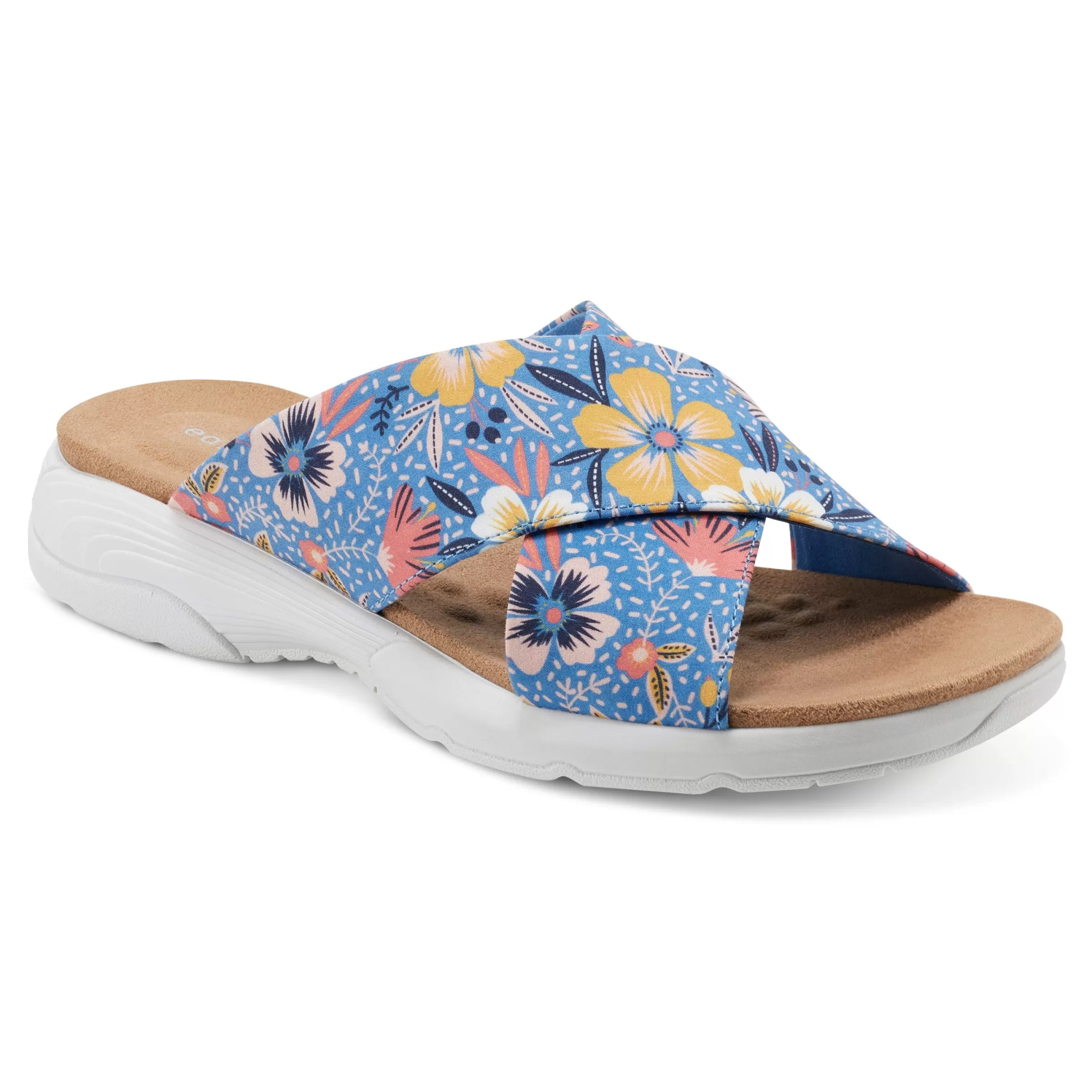 Traciee | Casual-Easy Spirit Taite Slip On Sandals Blue Multi Floral