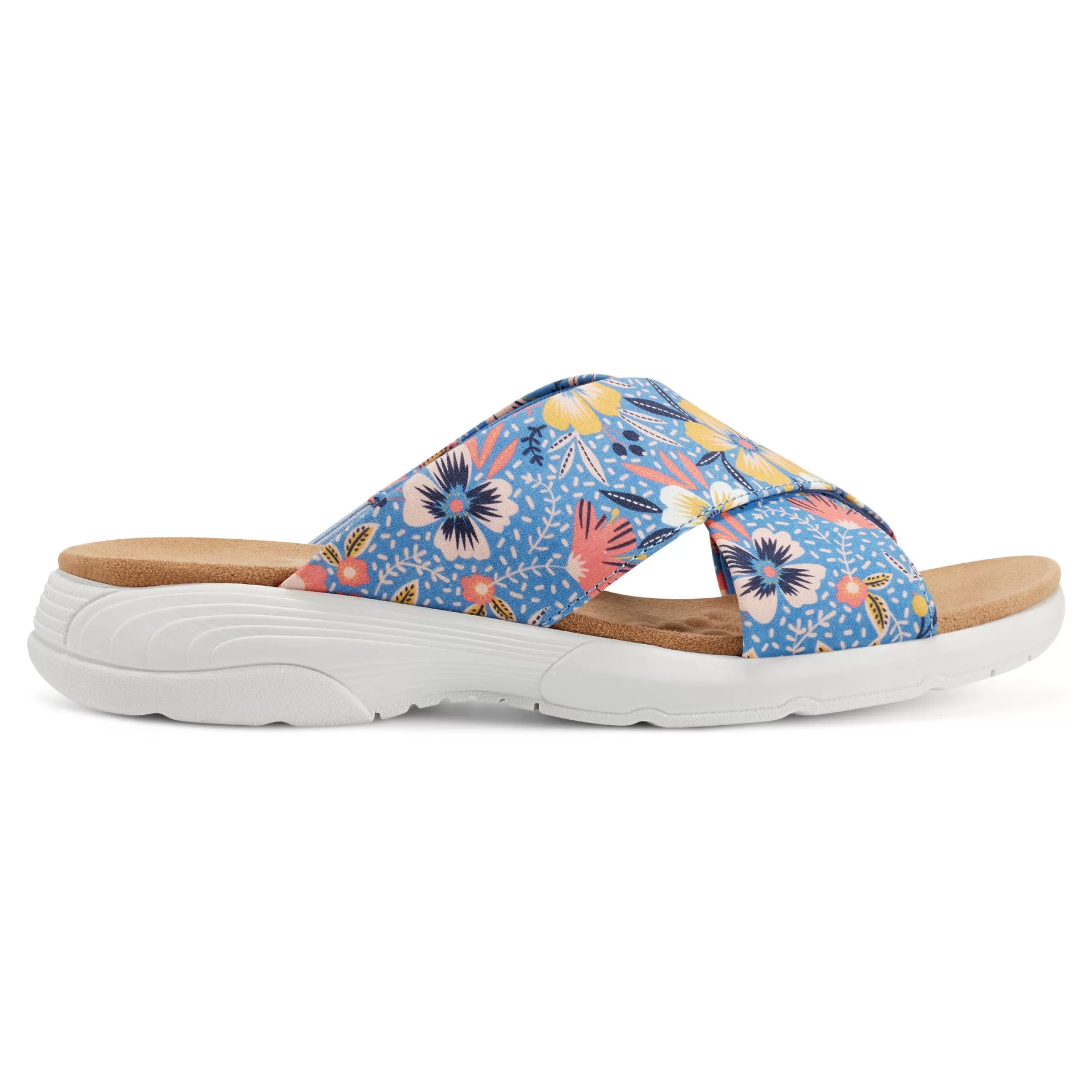 Traciee | Casual-Easy Spirit Taite Slip On Sandals Blue Multi Floral