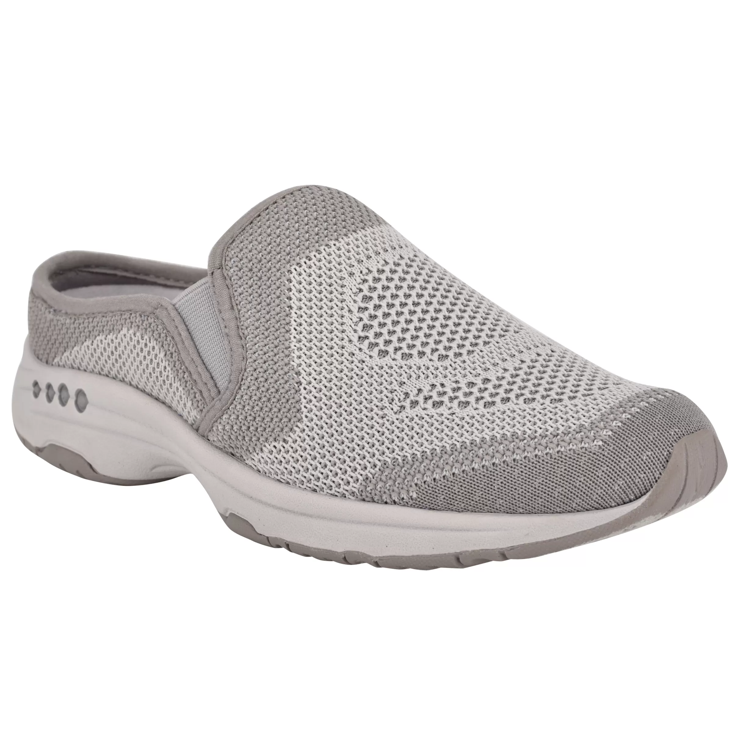 Traveltime Family | Slip Ons-Easy Spirit Takeknit Eco Clogs Grey Recycled Knit