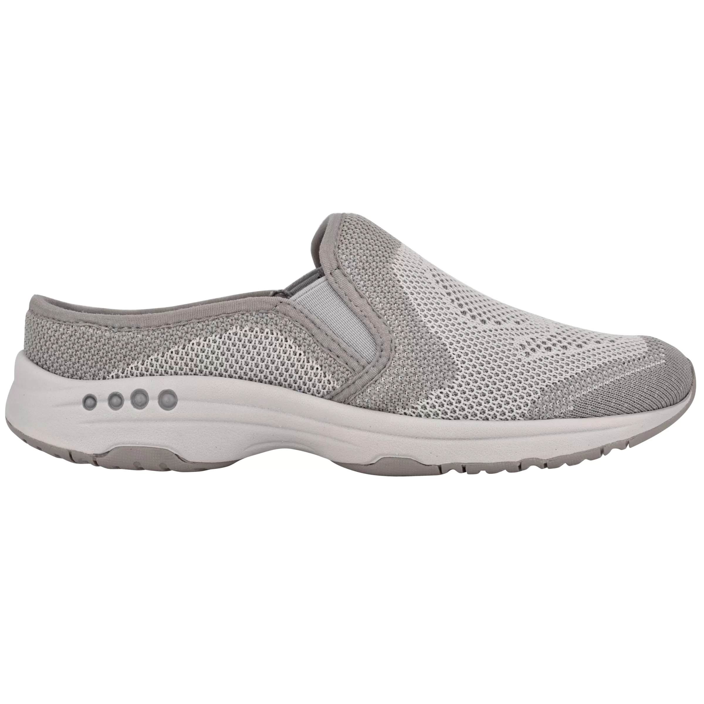 Traveltime Family | Slip Ons-Easy Spirit Takeknit Eco Clogs Grey Recycled Knit