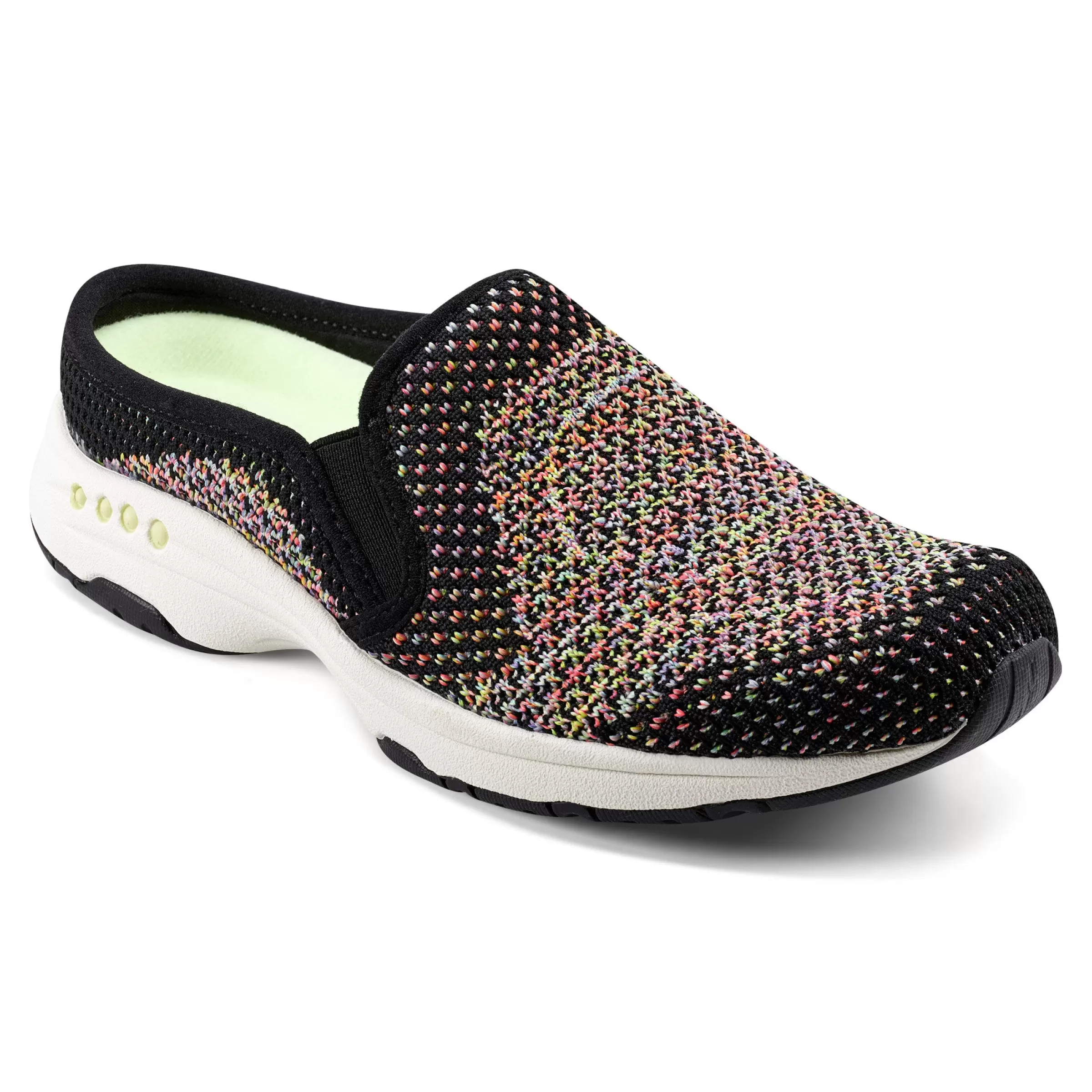 Traveltime Family | Slip Ons-Easy Spirit Takeknit Eco Clogs Black Multi