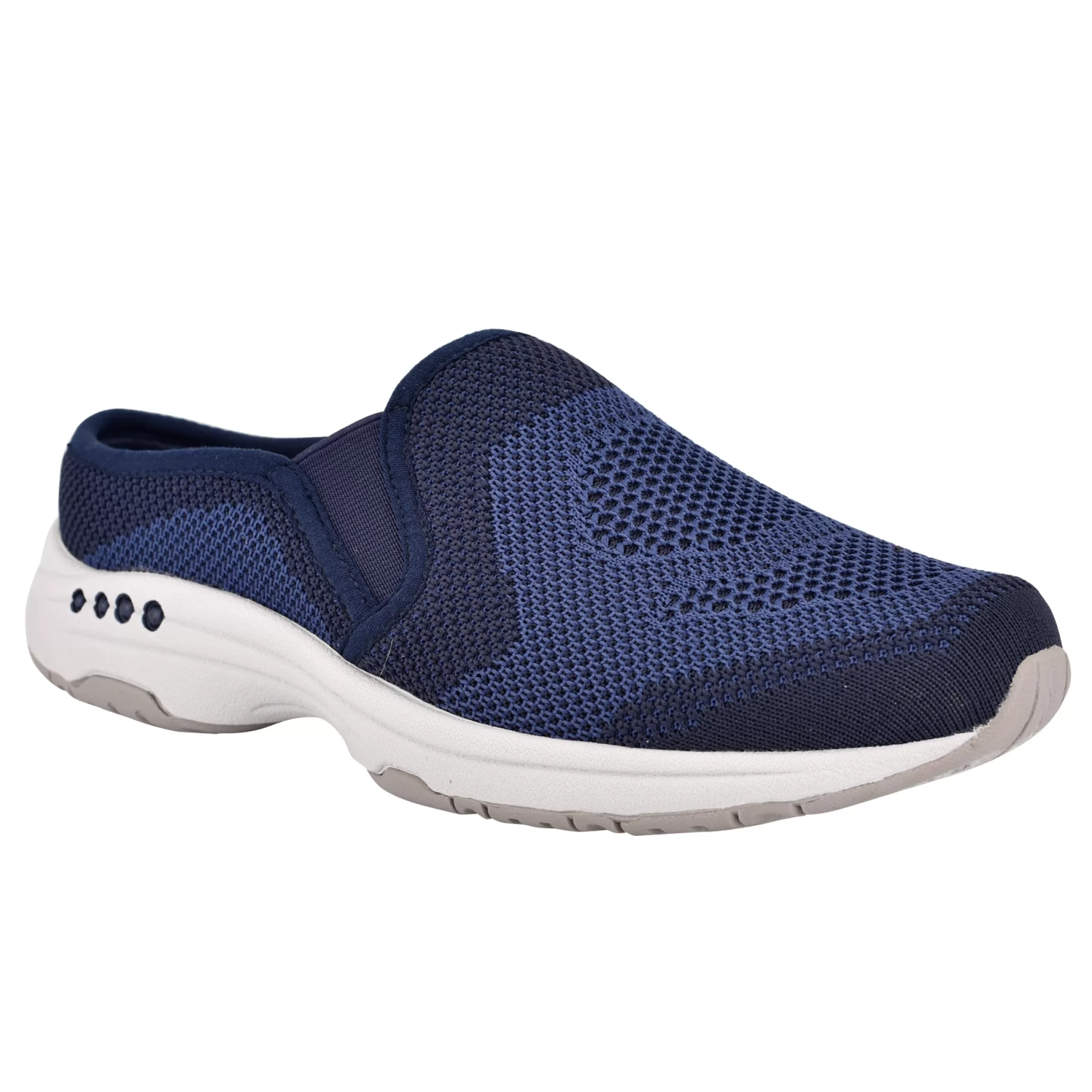 Traveltime Family | Slip Ons-Easy Spirit Takeknit Eco Clogs Navy Recycled Knit