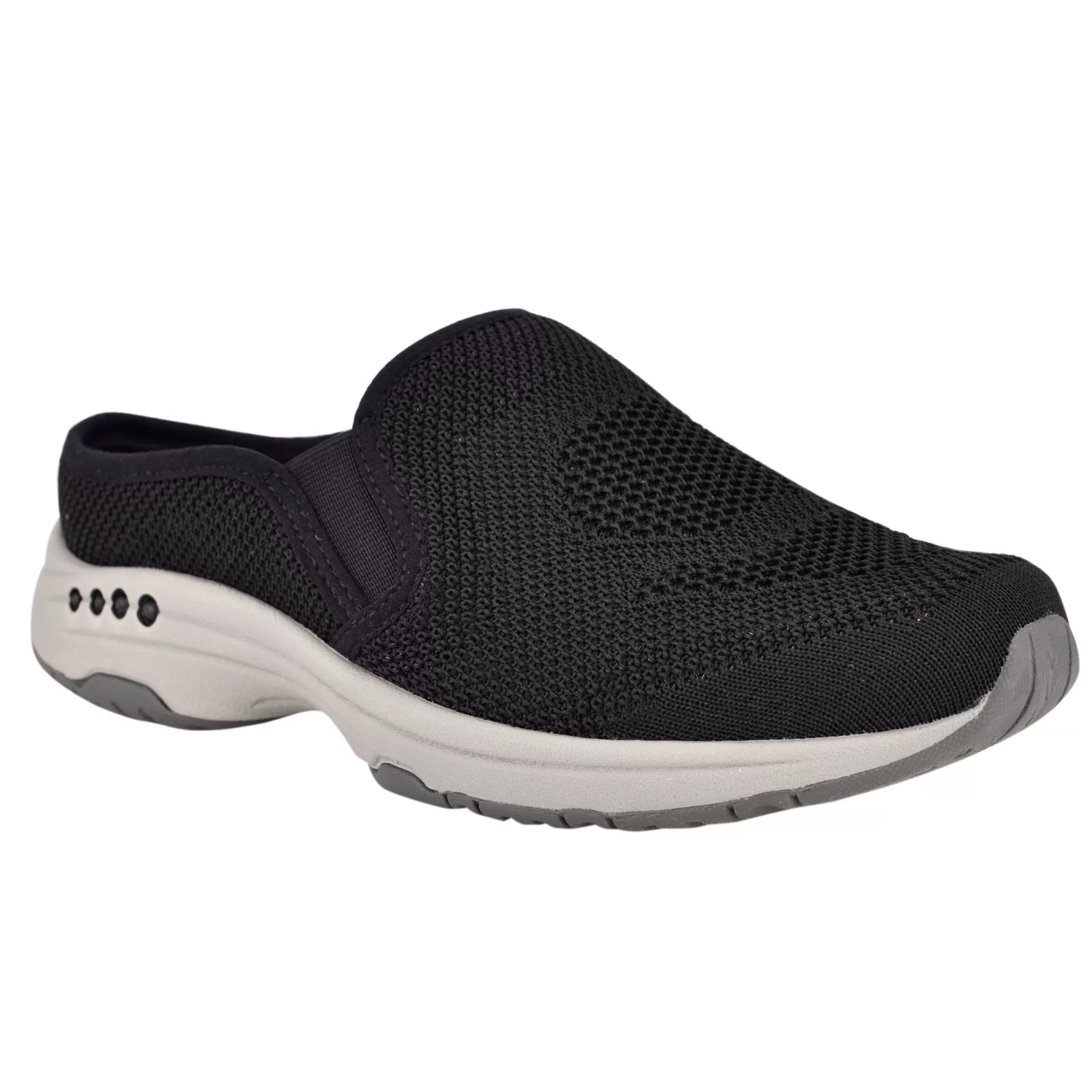 Traveltime Family | Slip Ons-Easy Spirit Takeknit Eco Clogs Black Recycled Knit