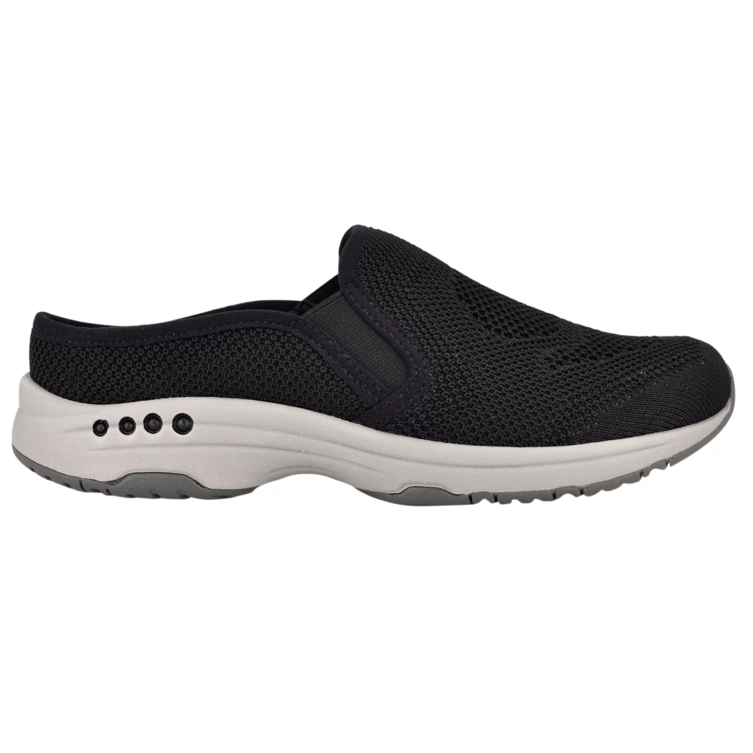 Traveltime Family | Slip Ons-Easy Spirit Takeknit Eco Clogs Black Recycled Knit