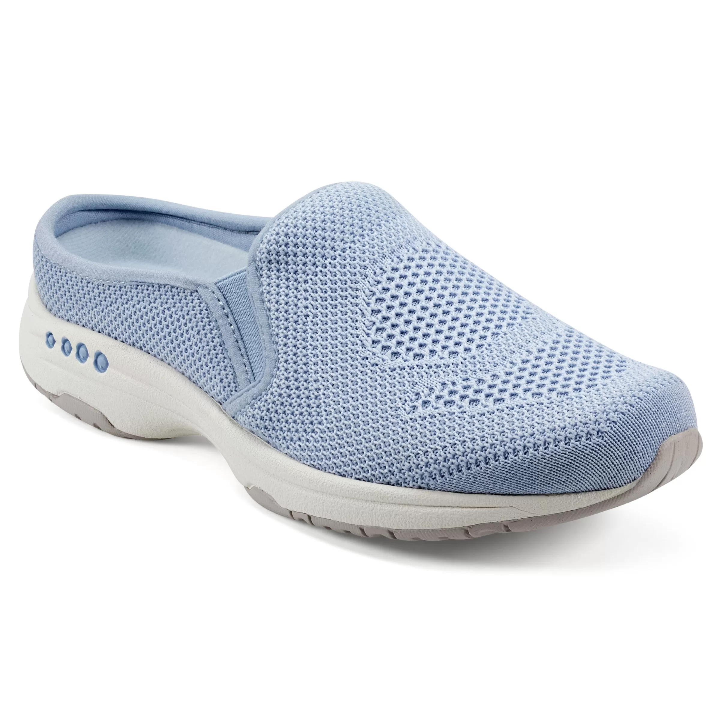 Traveltime Family | Slip Ons-Easy Spirit Takeknit Eco Clogs Light Blue