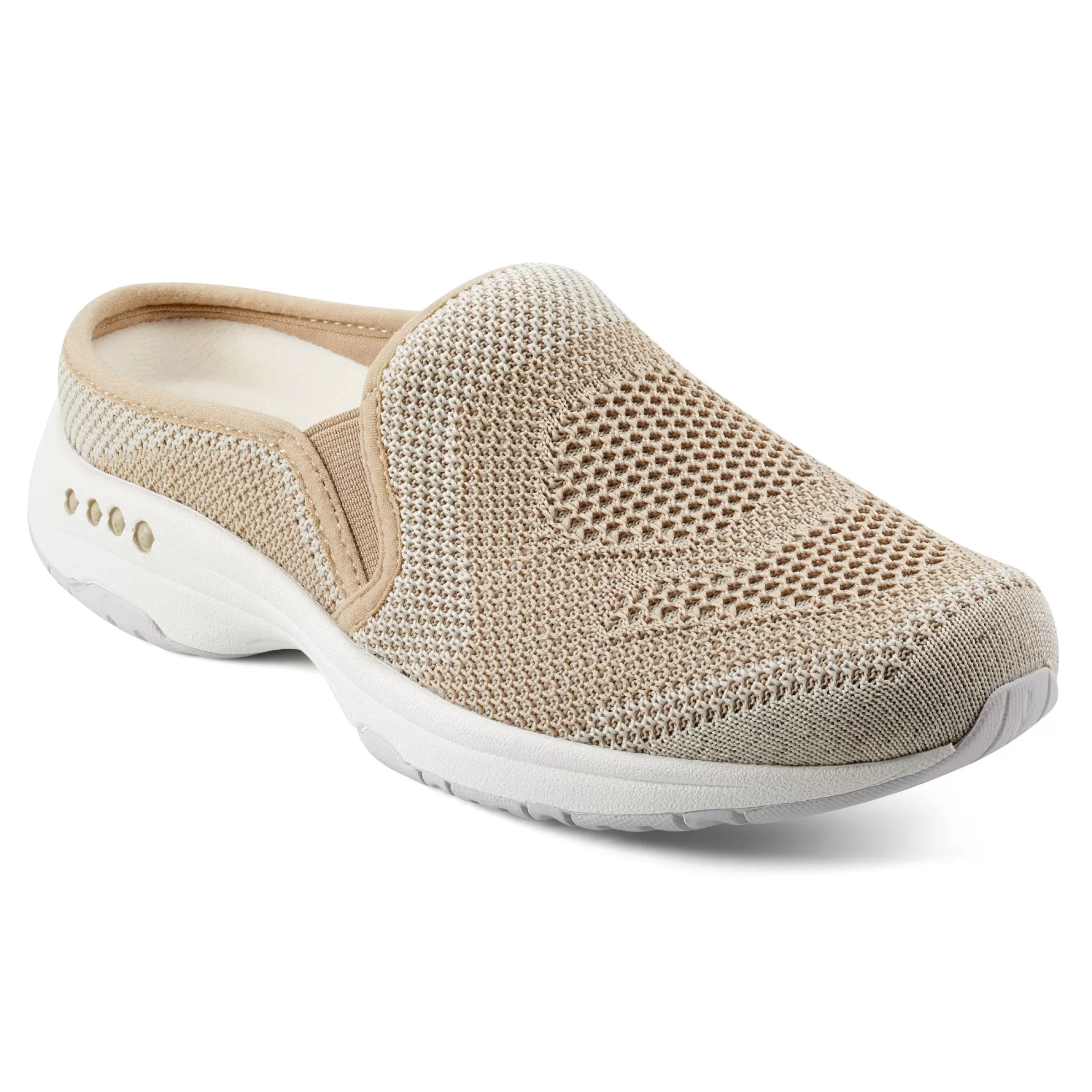 Traveltime Family | Slip Ons-Easy Spirit Takeknit Eco Clogs Tan Recycled Knit