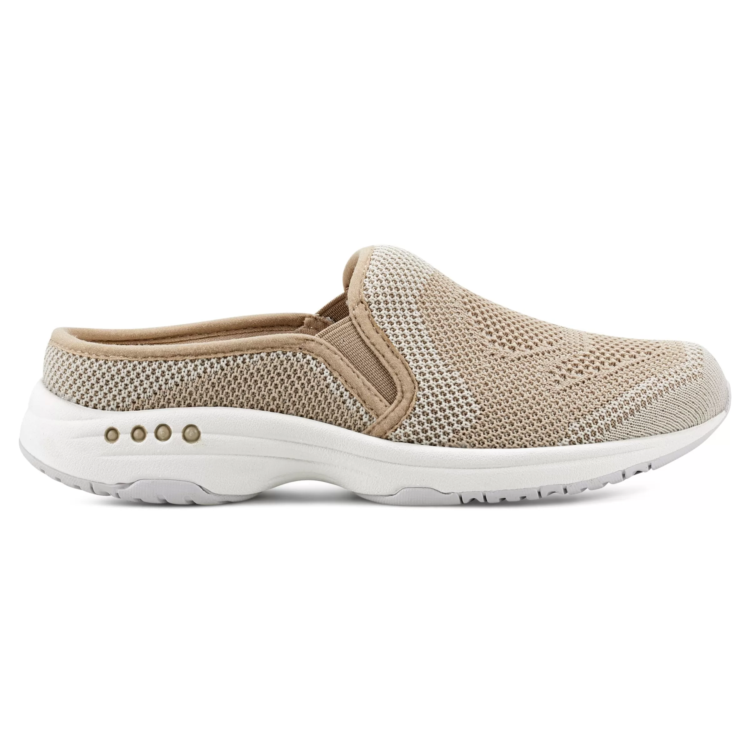 Traveltime Family | Slip Ons-Easy Spirit Takeknit Eco Clogs Tan Recycled Knit