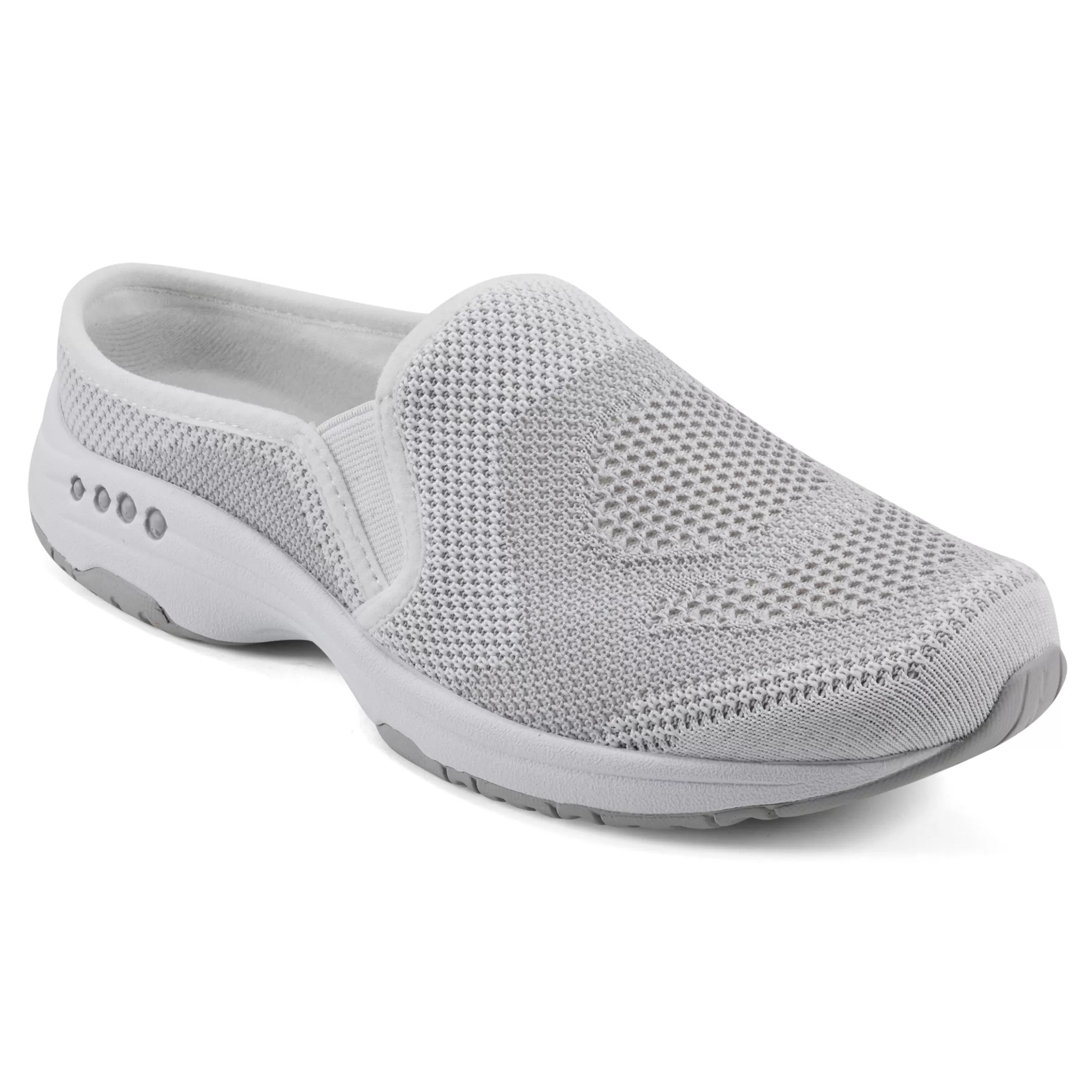 Traveltime Family | Slip Ons-Easy Spirit Takeknit Eco Clogs White Knit