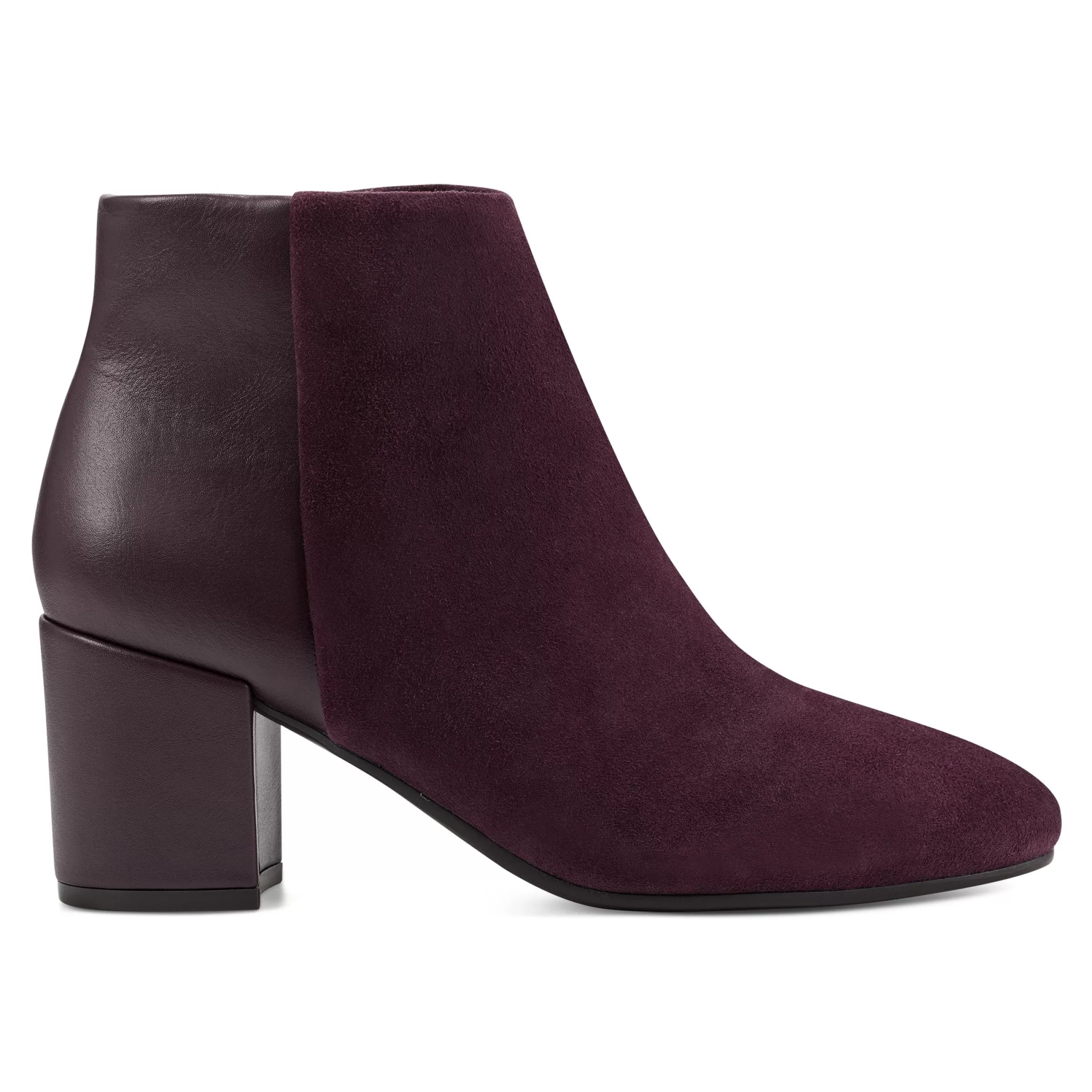 eFlex | eFlex-Easy Spirit Tamara Heeled Booties Dark Purple Suede