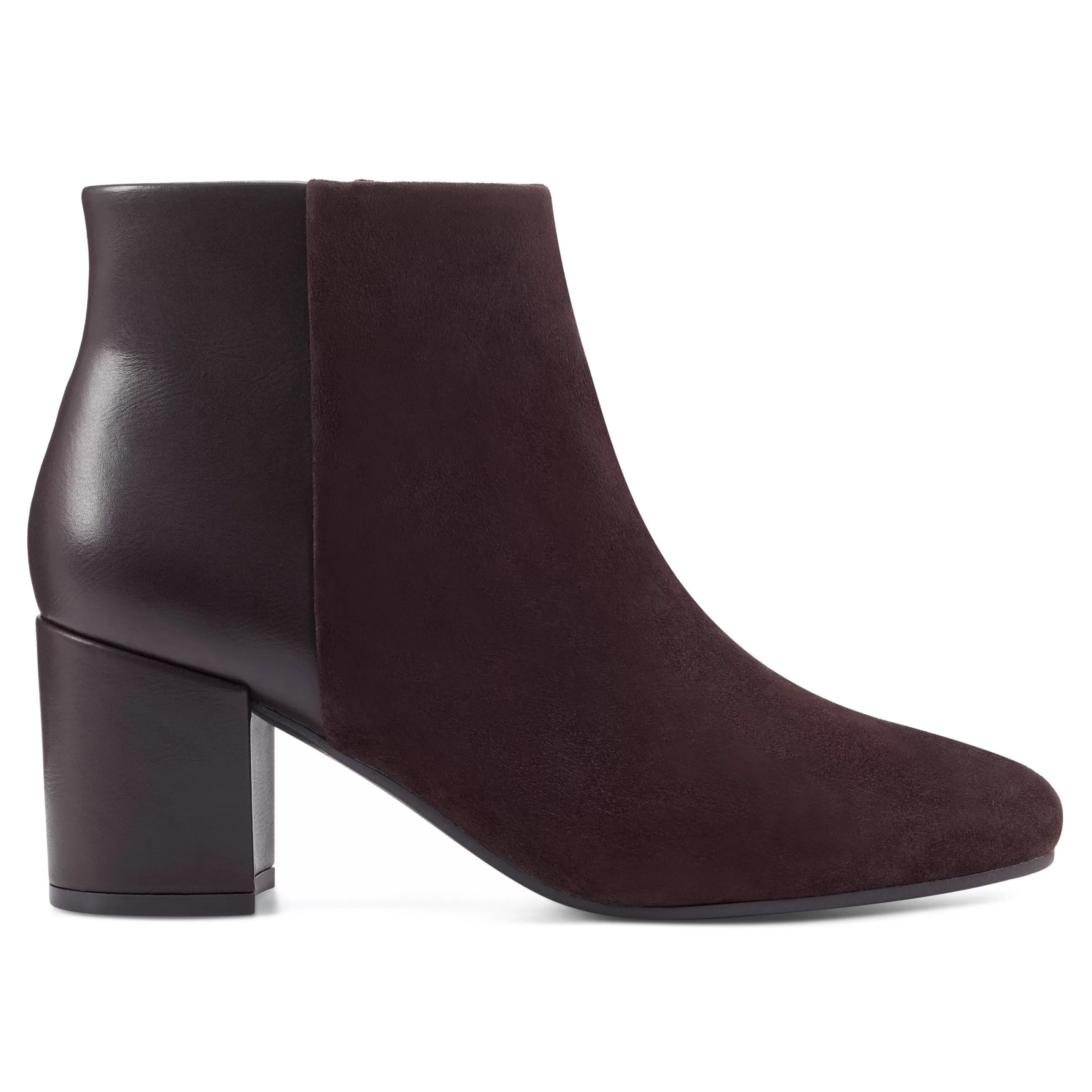 eFlex | eFlex-Easy Spirit Tamara Heeled Booties Dark Brown Suede