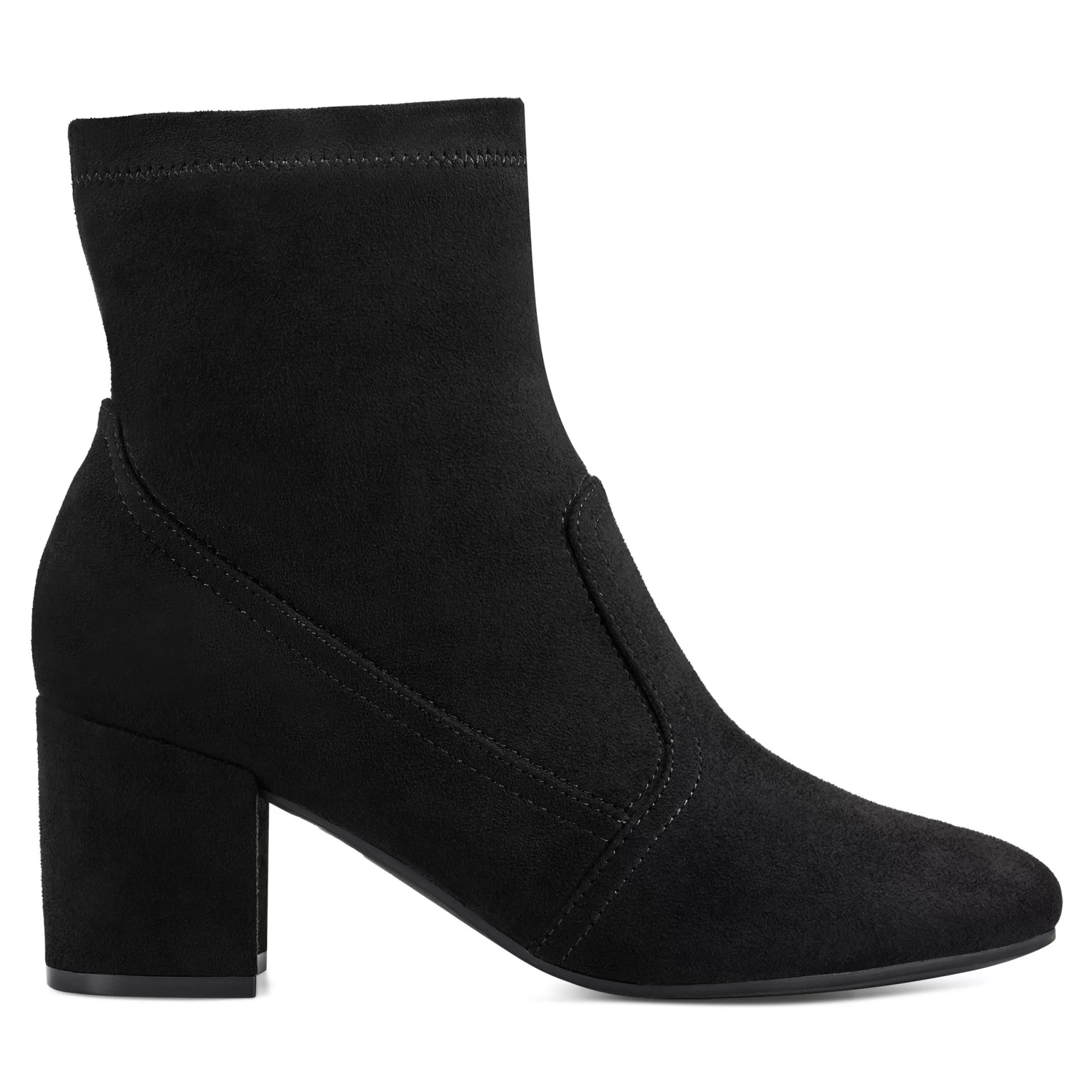 eFlex | eFlex-Easy Spirit Tami Heeled Booties Black Suede