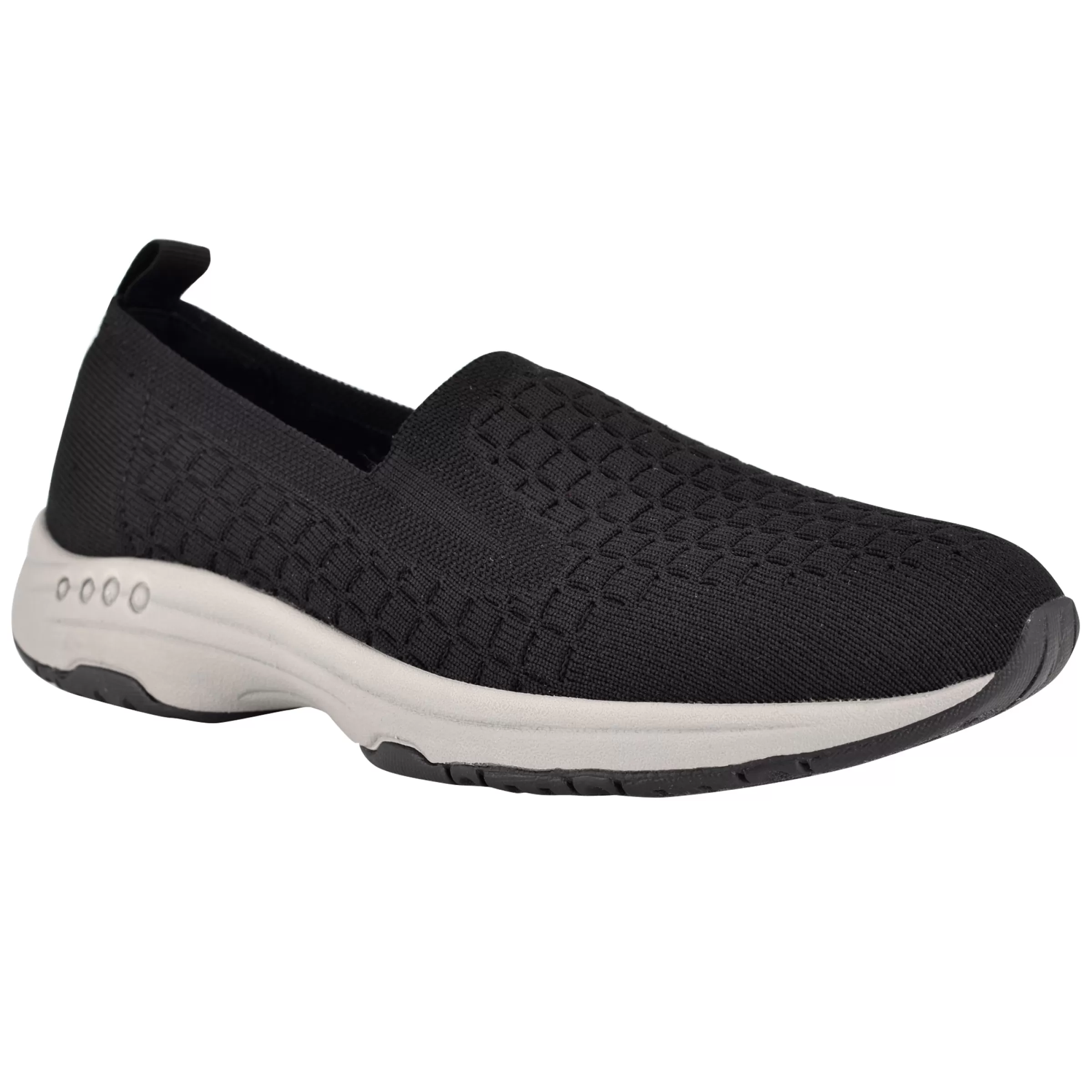 Traveltime Family | Slip Ons-Easy Spirit Tech Eco Slip On Sneakers Black Recycled Knit