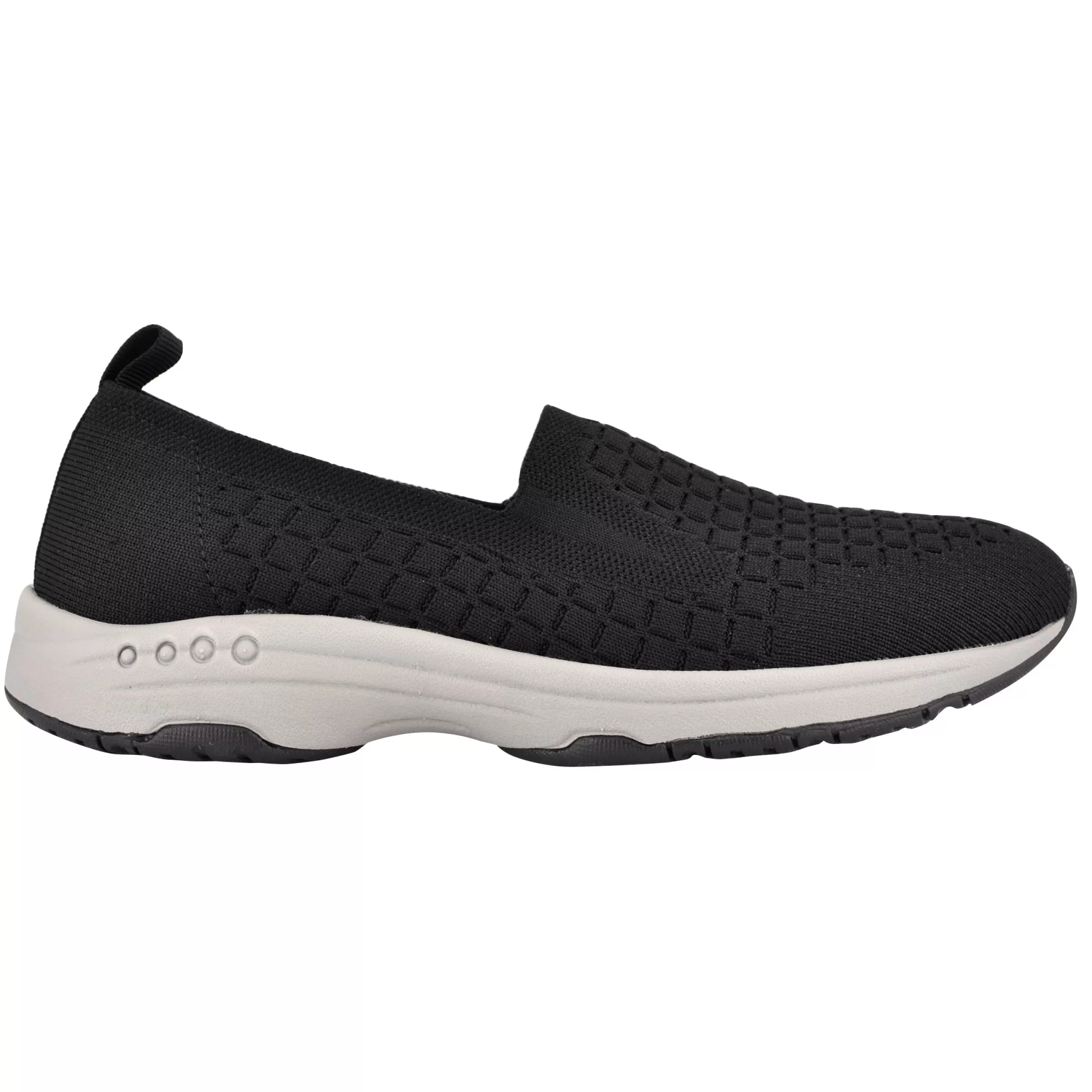 Traveltime Family | Slip Ons-Easy Spirit Tech Eco Slip On Sneakers Black Recycled Knit