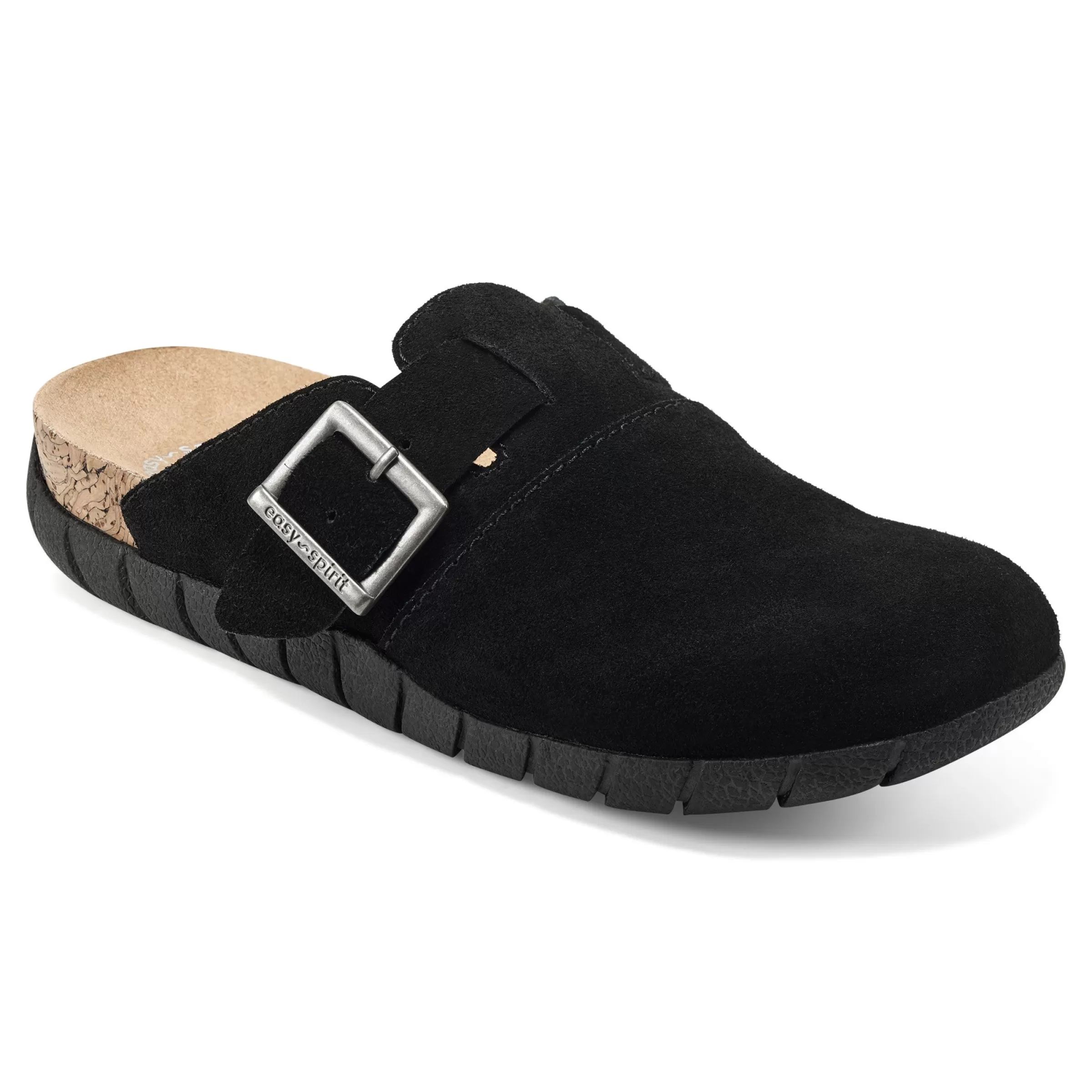 Clogs | Clogs-Easy Spirit Timeout Casual Clogs Black Suede