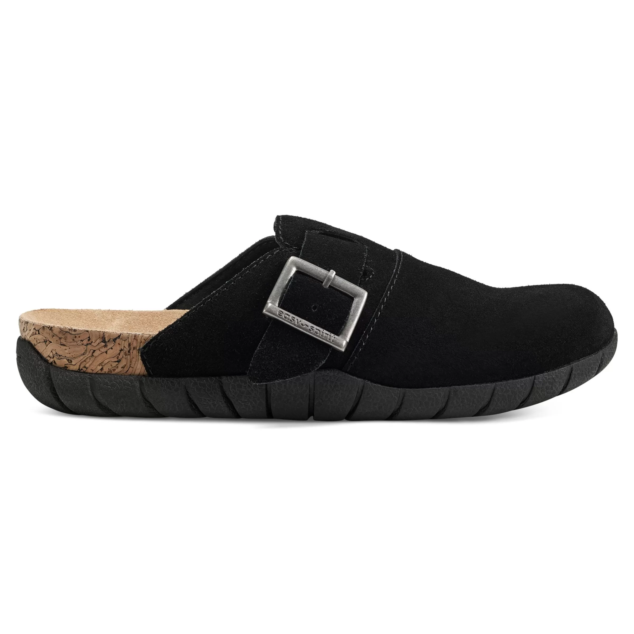 Clogs | Clogs-Easy Spirit Timeout Casual Clogs Black Suede