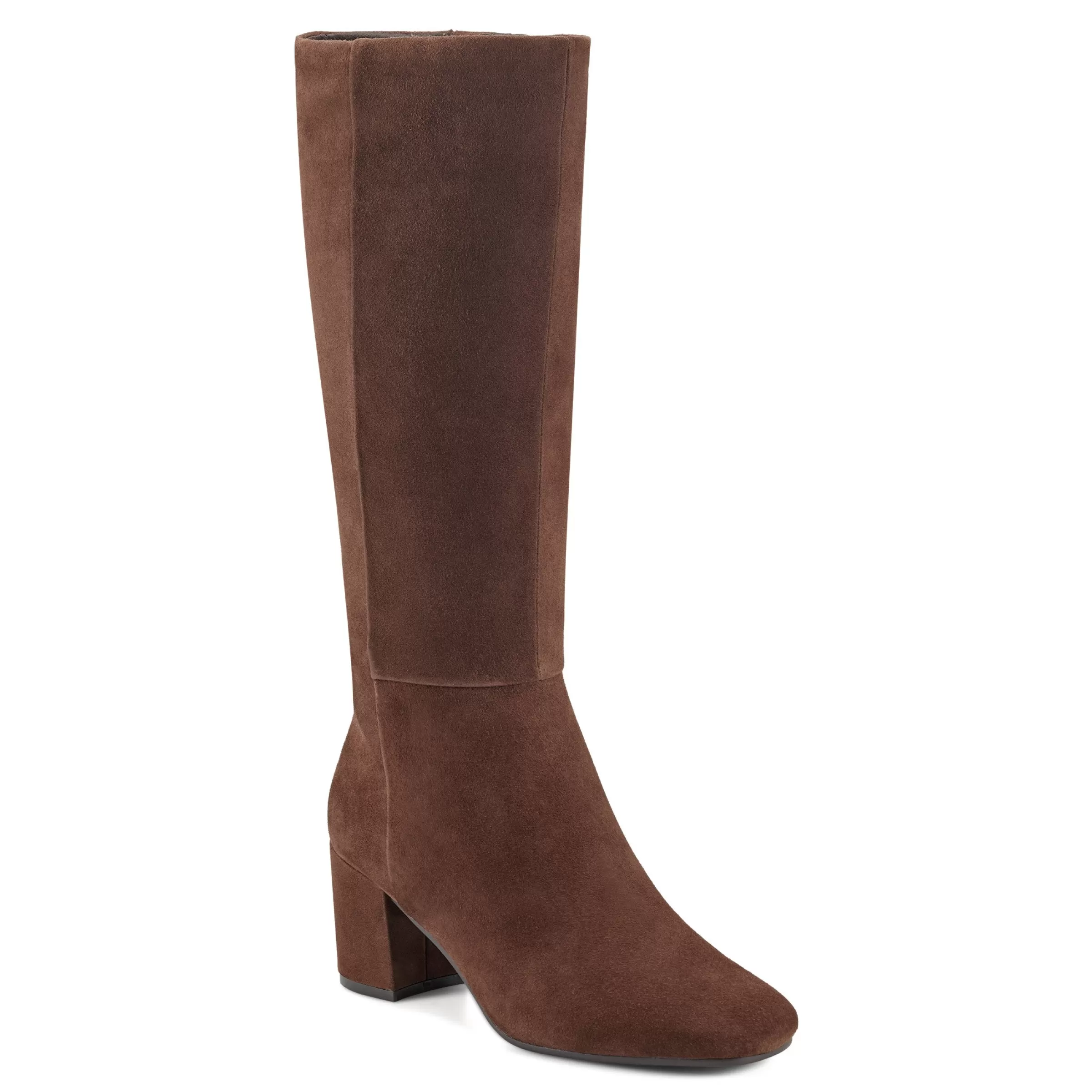 eFlex | eFlex-Easy Spirit Tony Heeled Boots Brown Suede