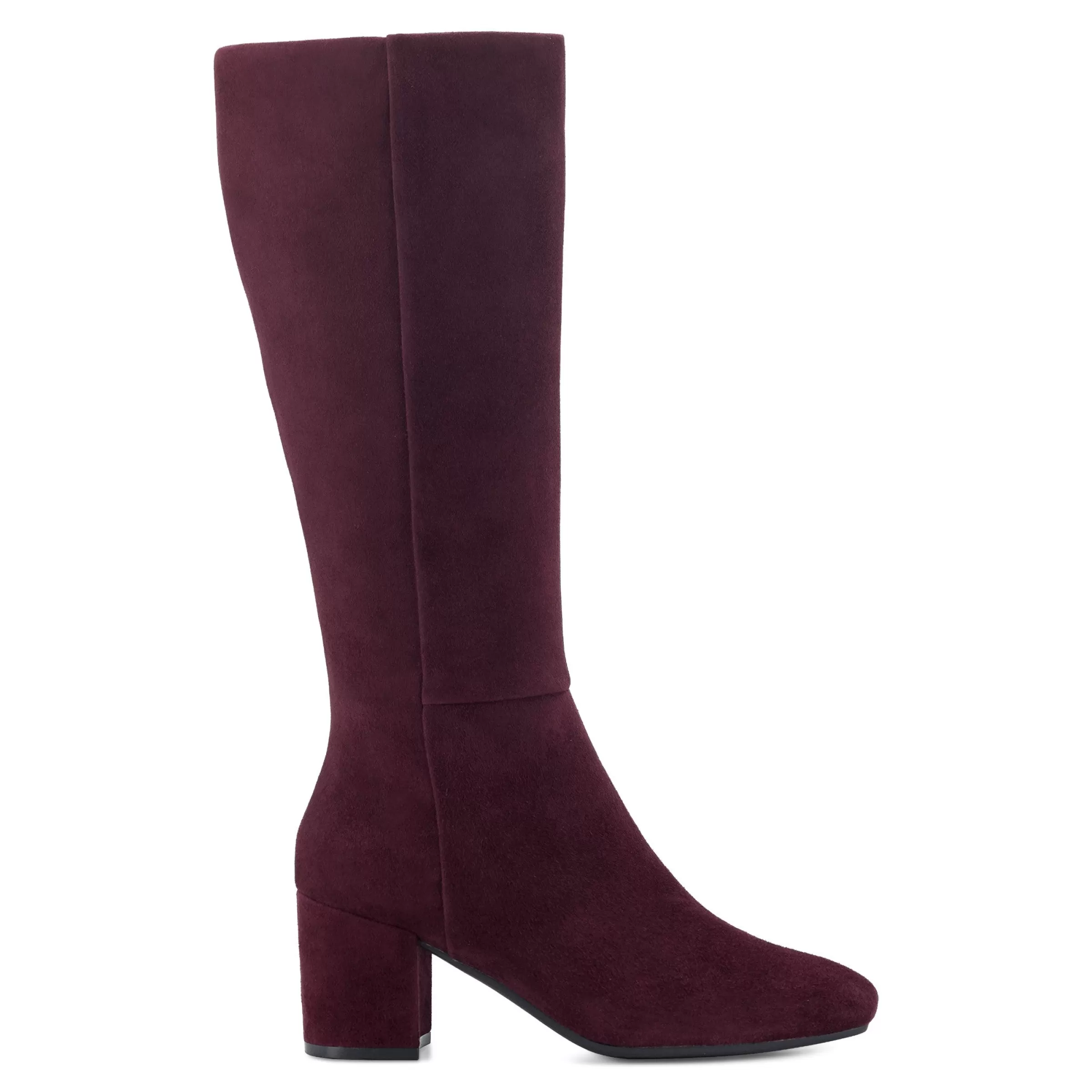 eFlex | eFlex-Easy Spirit Tony Heeled Boots Burgundy Suede