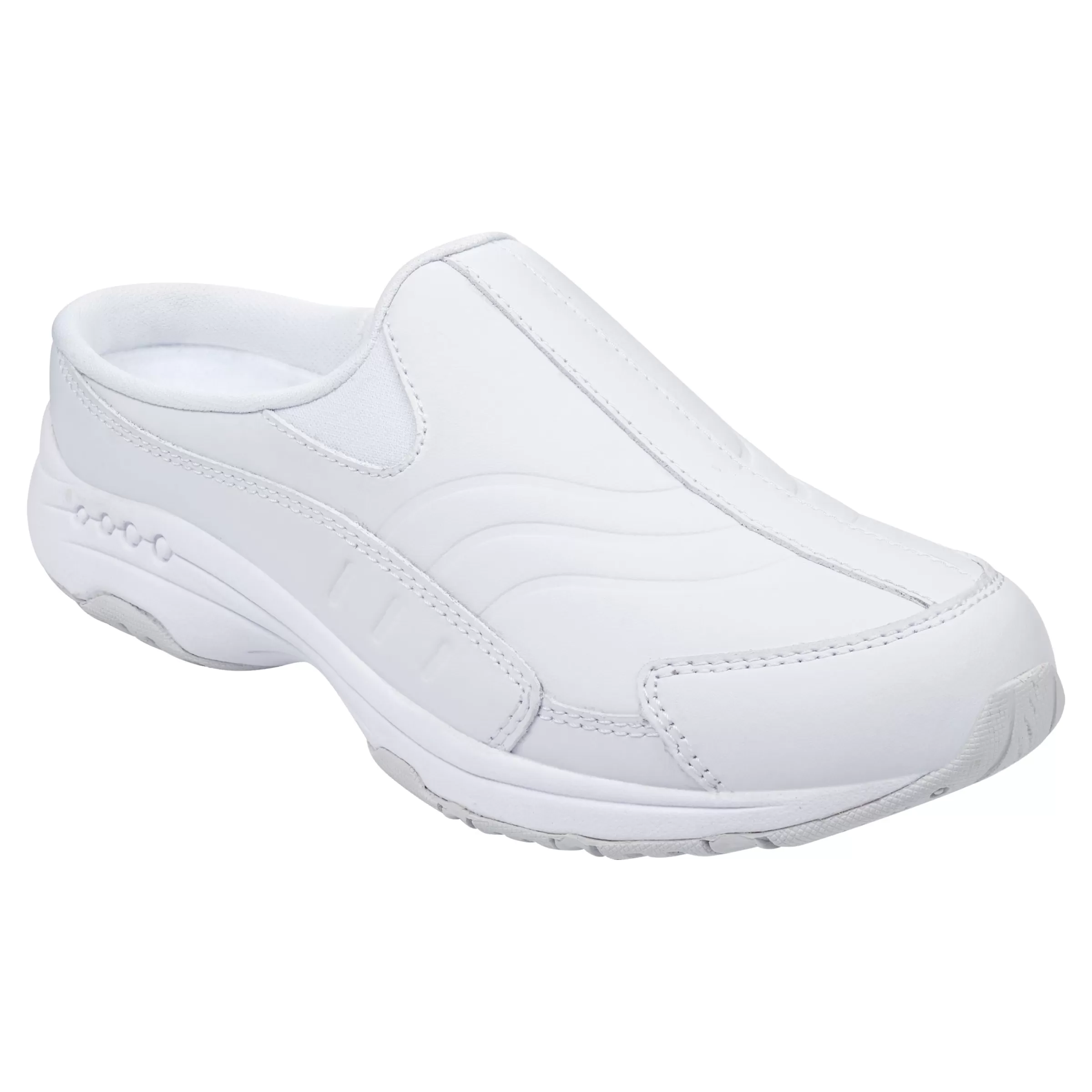 Traveltime Family | Slip Ons-Easy Spirit Tourguide Clogs White Leather