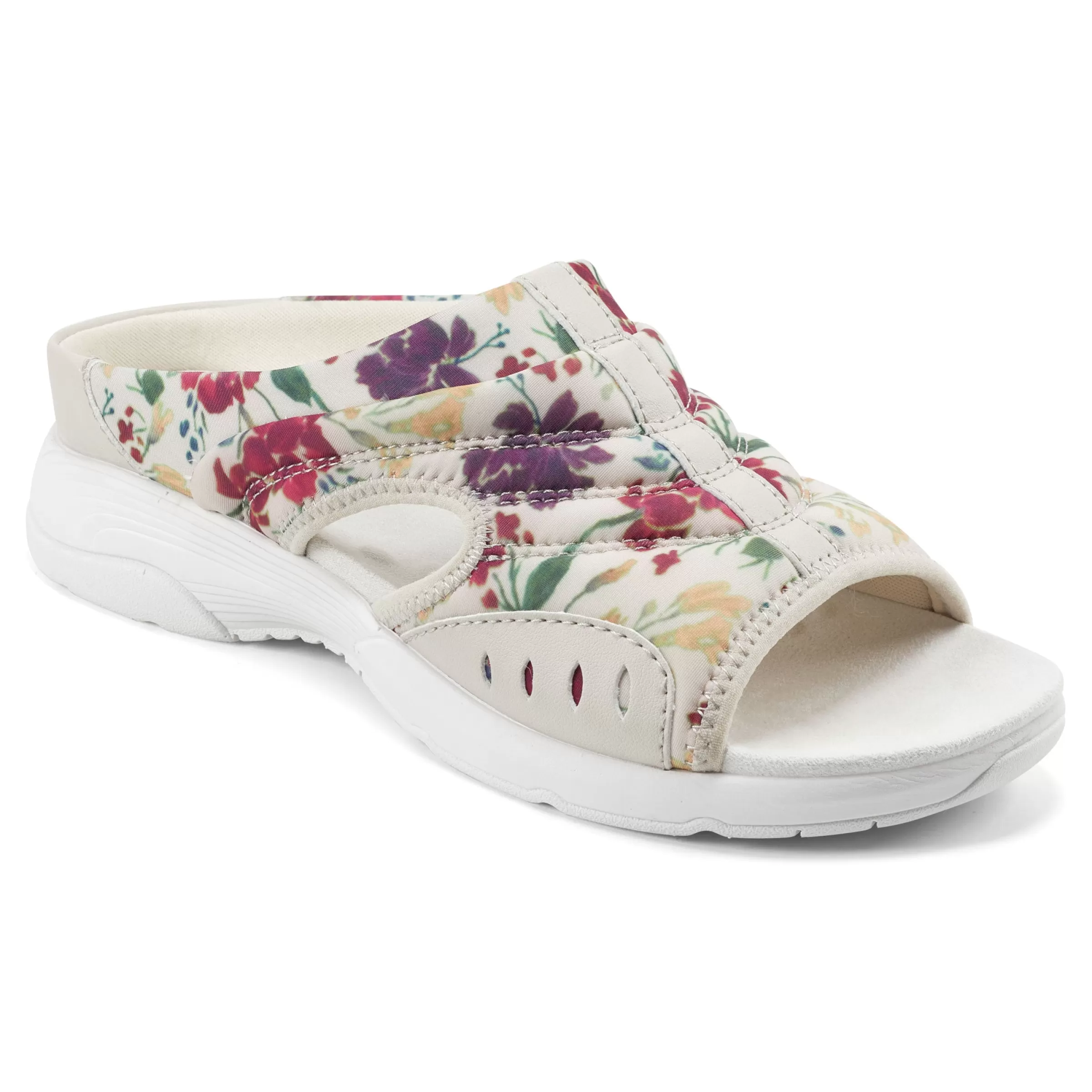 Traciee | Casual-Easy Spirit Traciee Slip On Sandals Ivory Floral Print