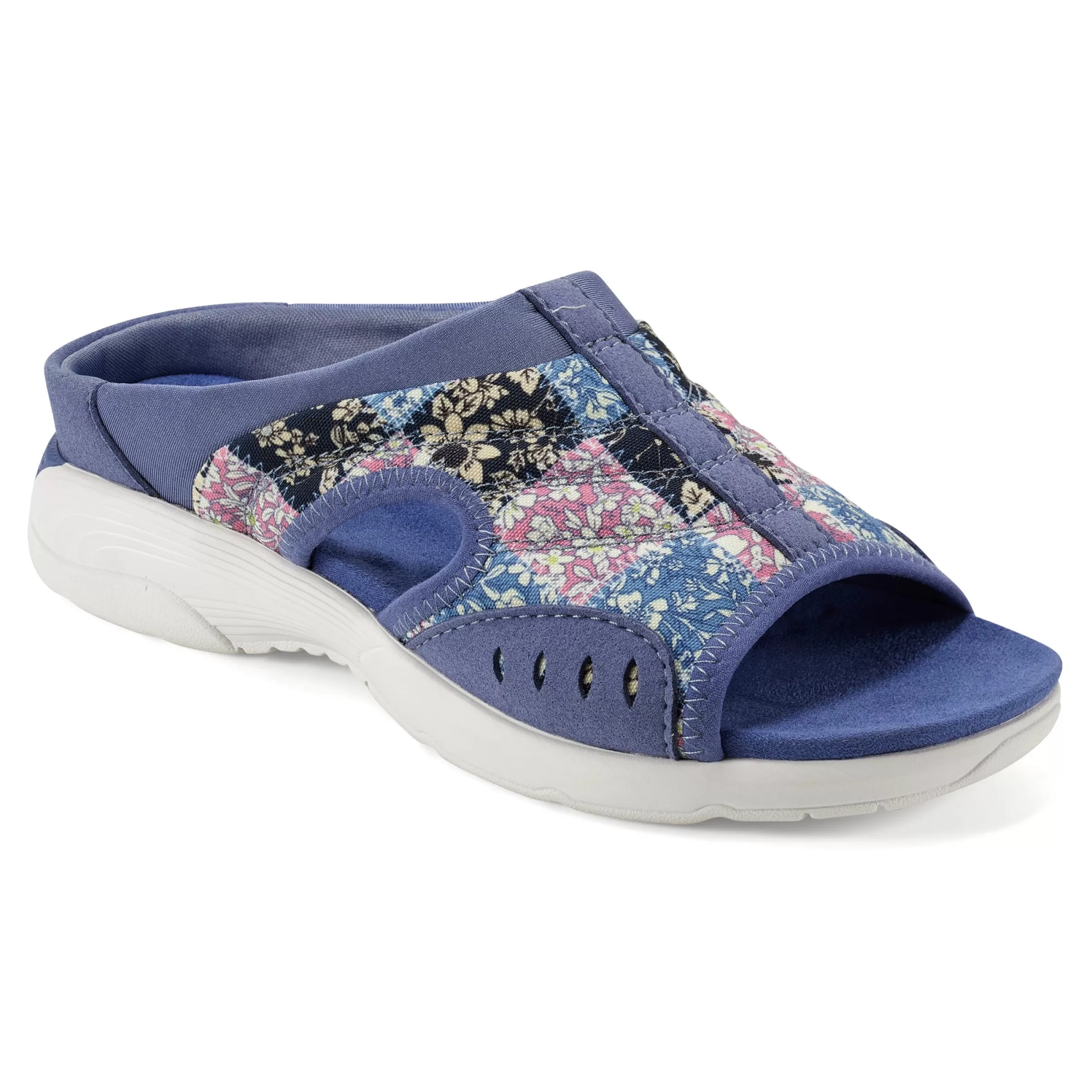 Traciee | Casual-Easy Spirit Traciee Slip On Sandals Blue/Pink Floral