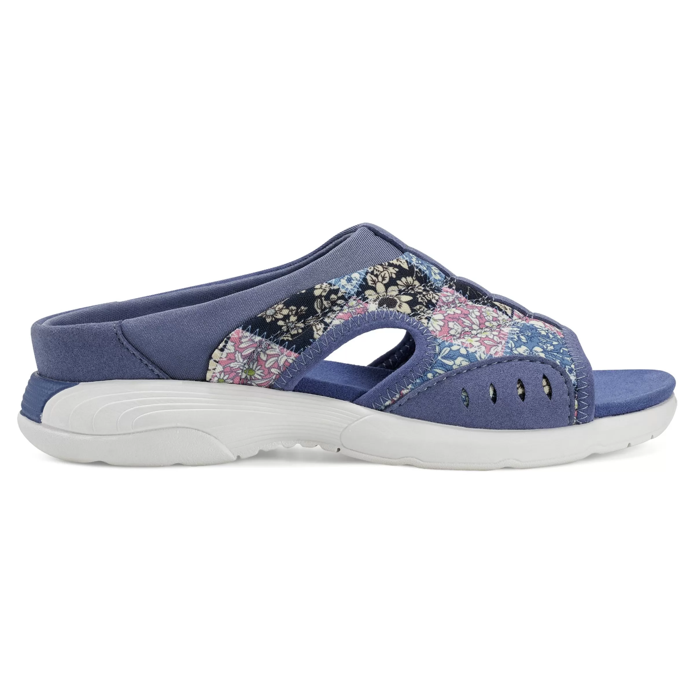 Traciee | Casual-Easy Spirit Traciee Slip On Sandals Blue/Pink Floral