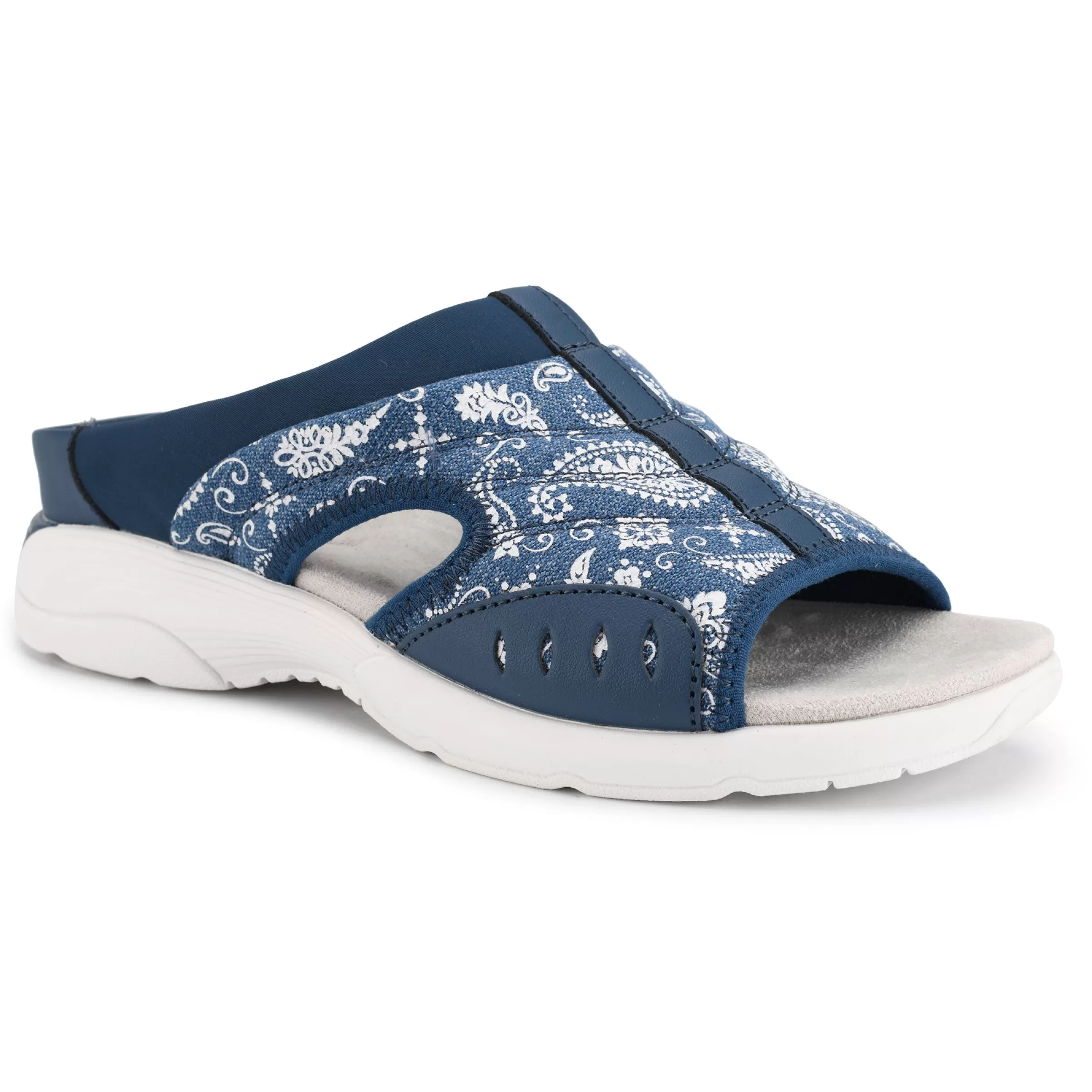 Traciee | Casual-Easy Spirit Traciee Slip On Sandals Denim Paisley Print