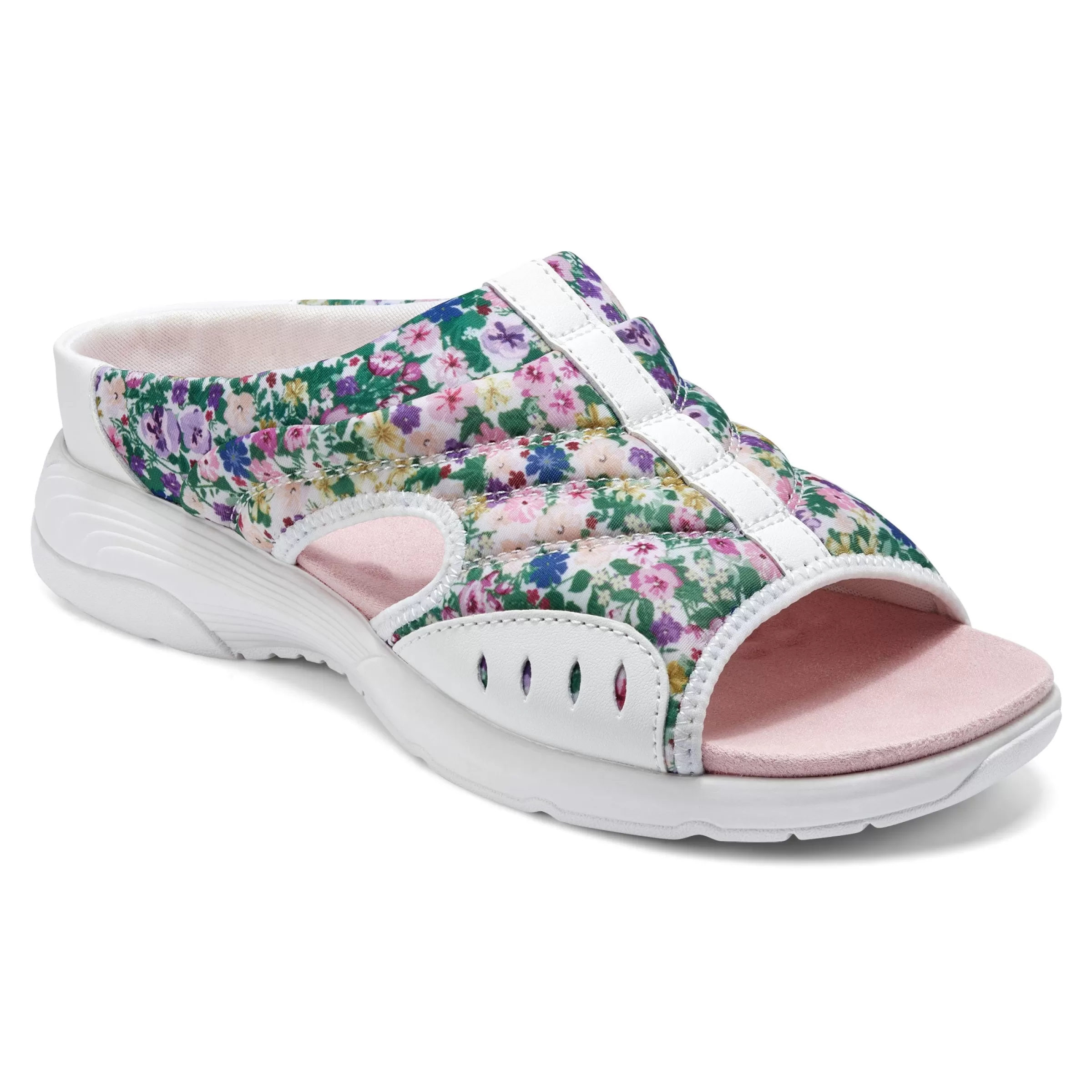 Traciee | Casual-Easy Spirit Traciee Slip On Sandals White Floral Print