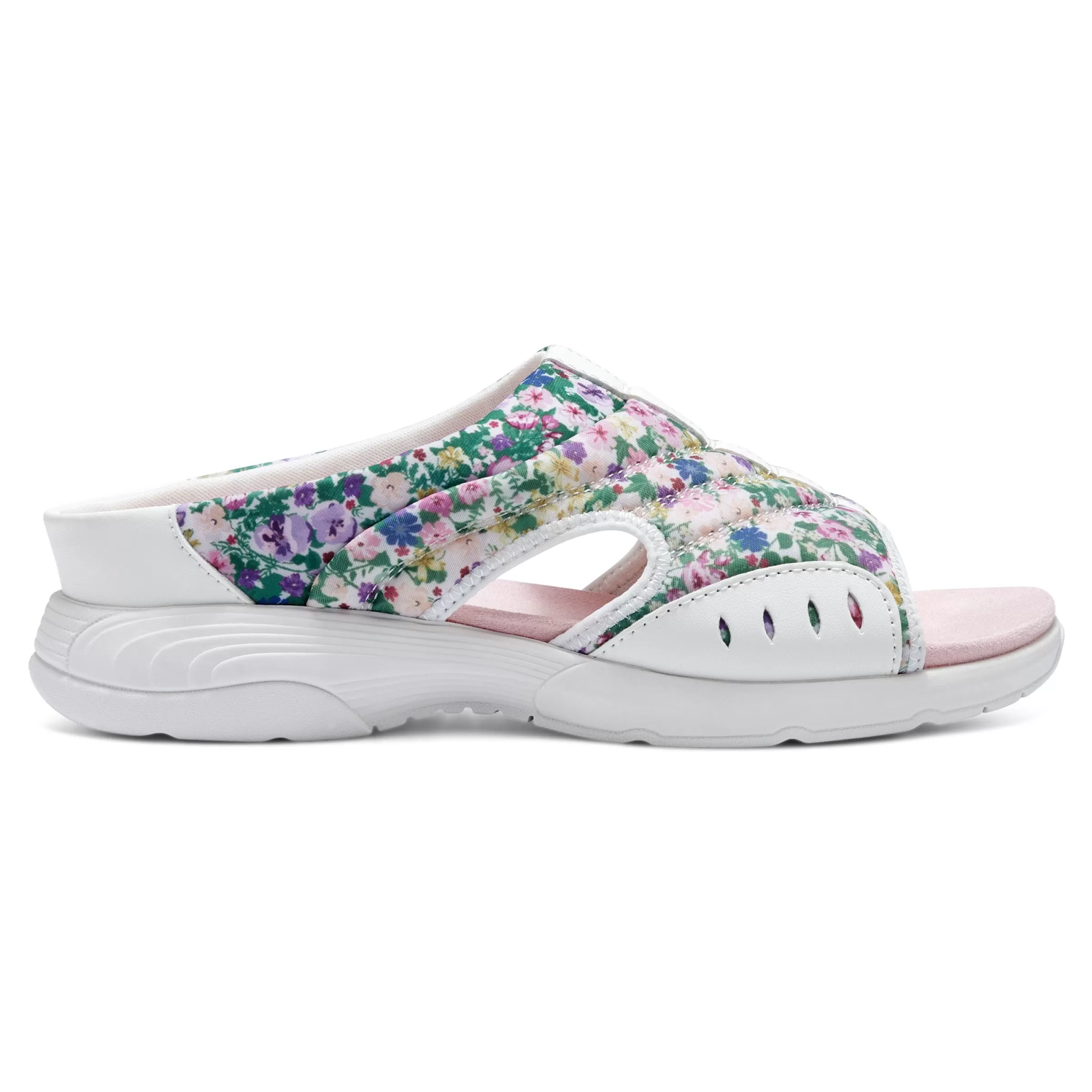 Traciee | Casual-Easy Spirit Traciee Slip On Sandals White Floral Print