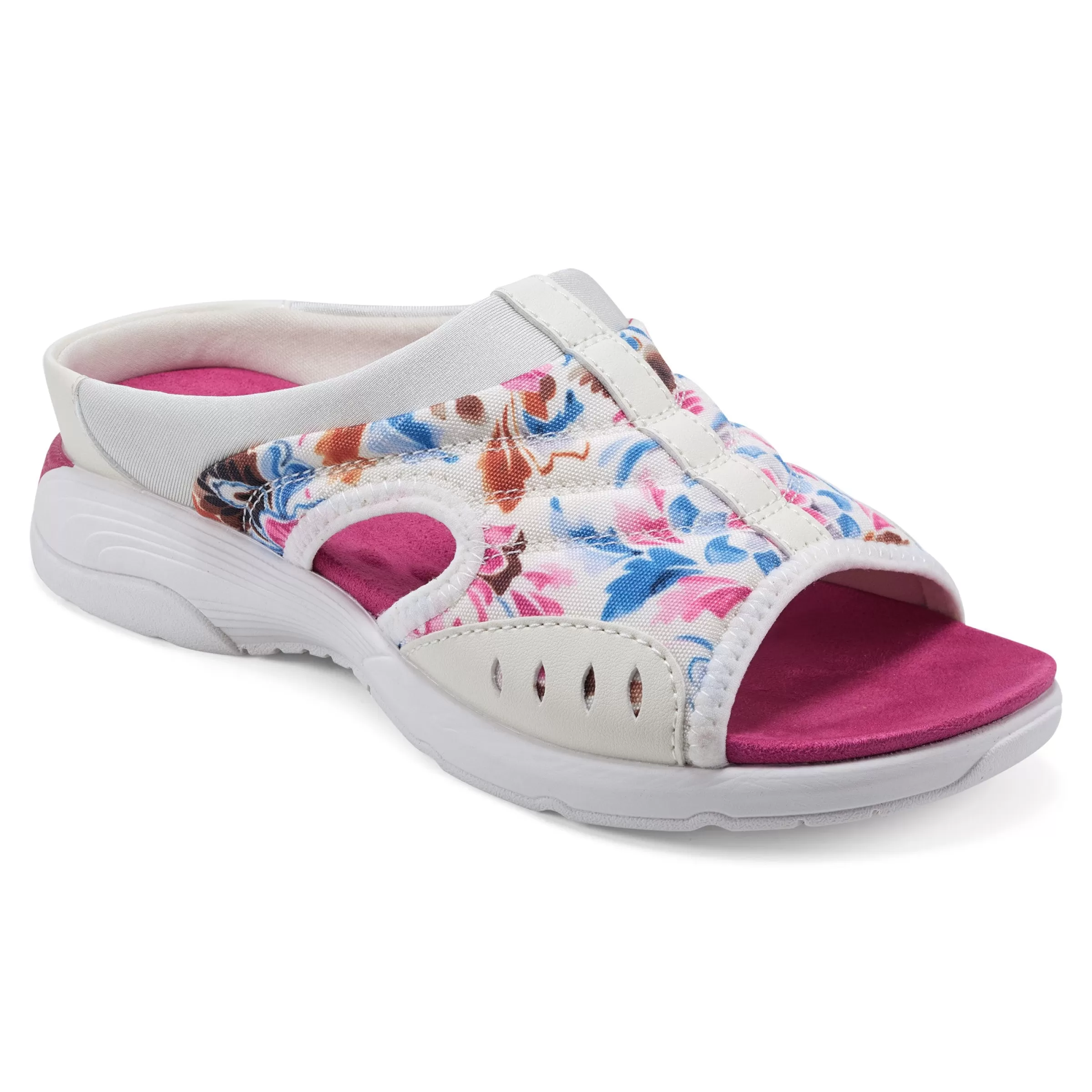 Traciee | Casual-Easy Spirit Traciee Slip On Sandals White/Pink Multi Floral