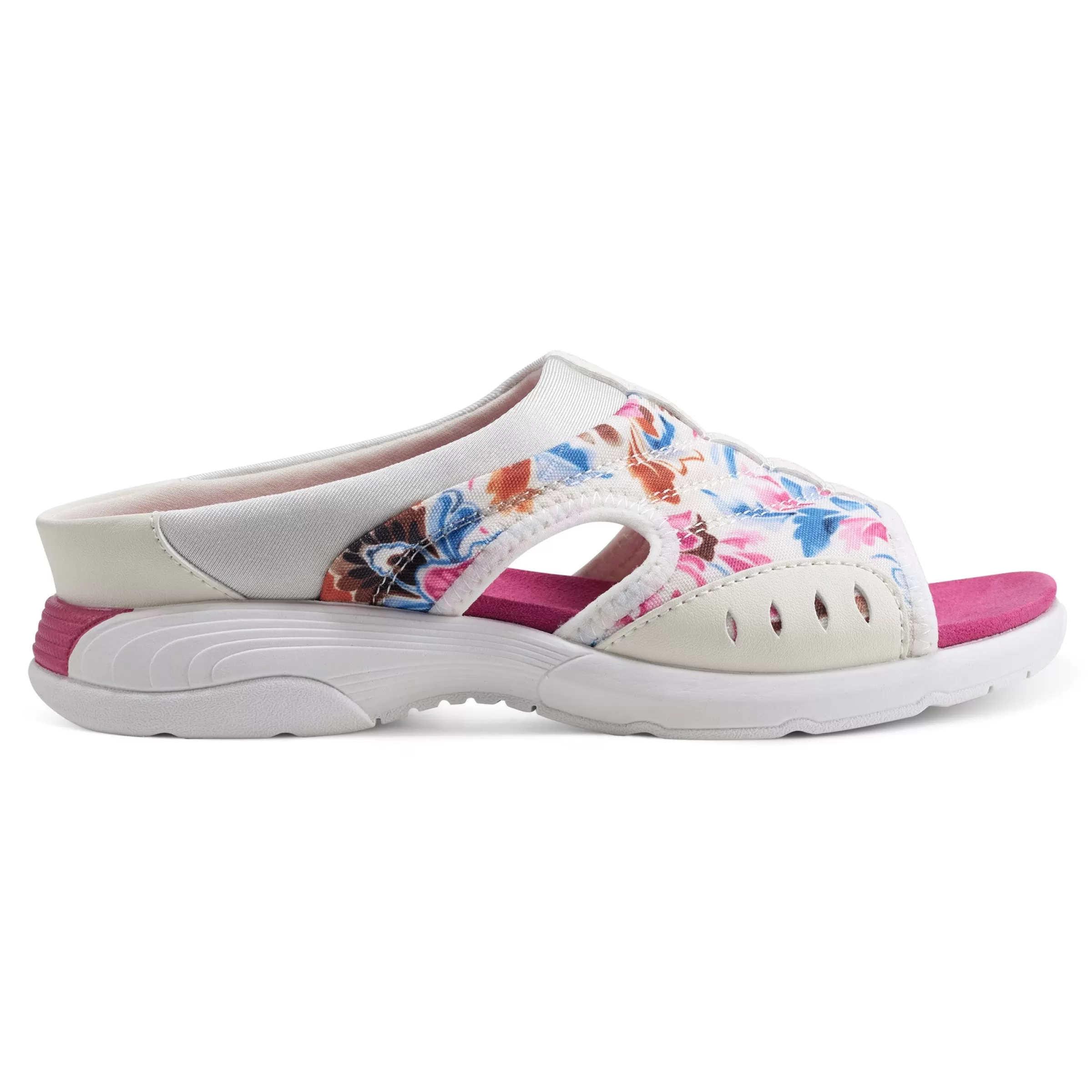 Traciee | Casual-Easy Spirit Traciee Slip On Sandals White/Pink Multi Floral