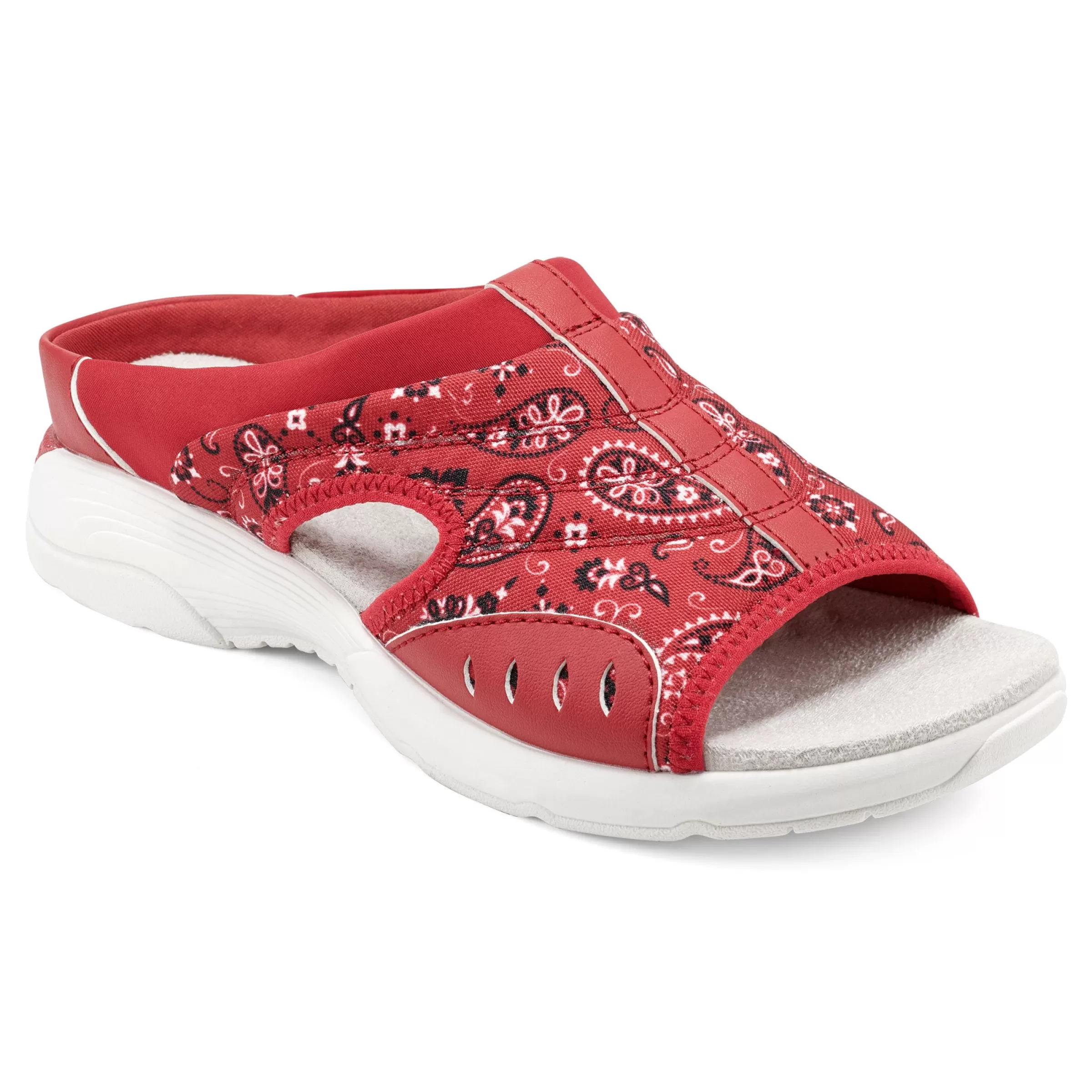 Traciee | Casual-Easy Spirit Traciee Slip On Sandals Red Bandana Print