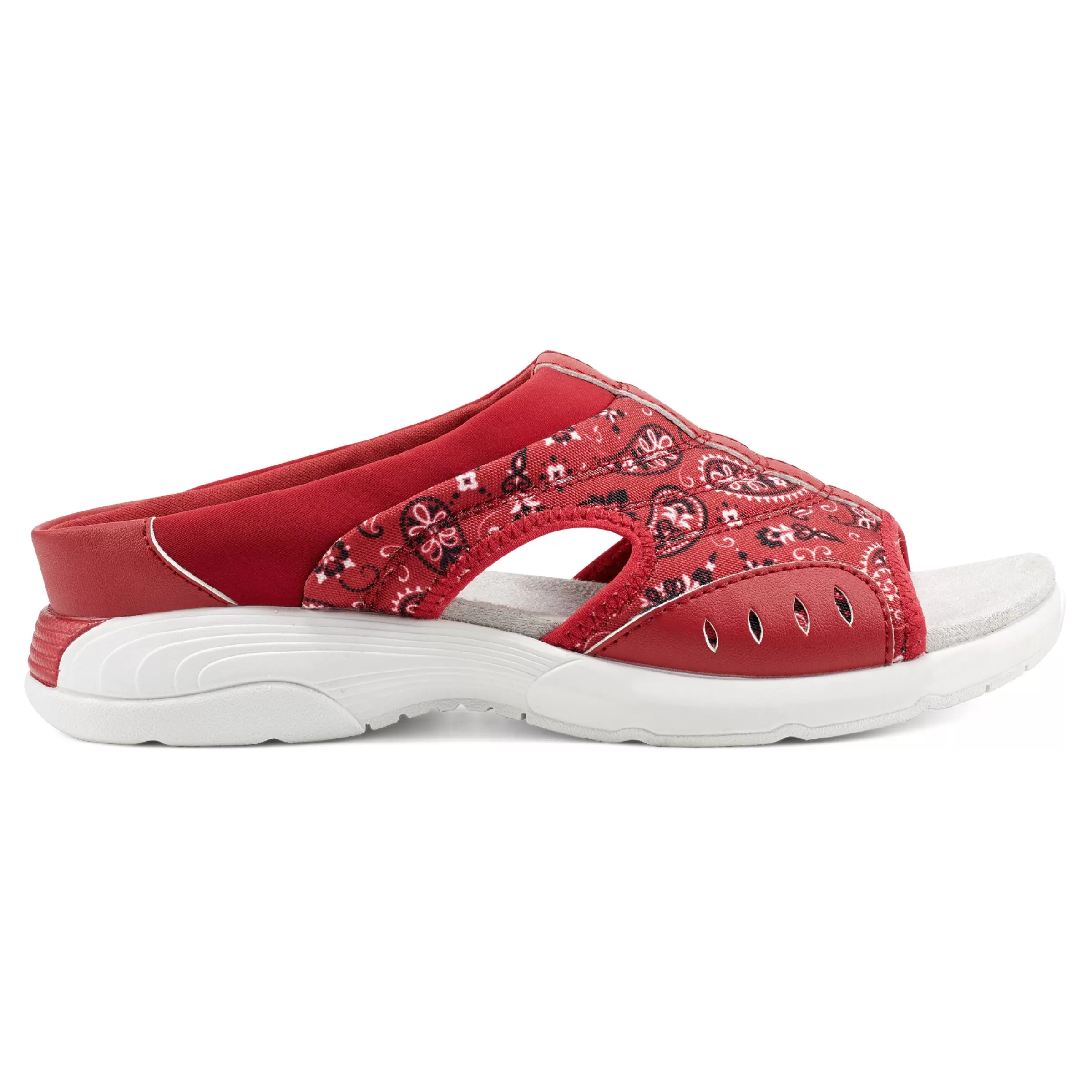 Traciee | Casual-Easy Spirit Traciee Slip On Sandals Red Bandana Print